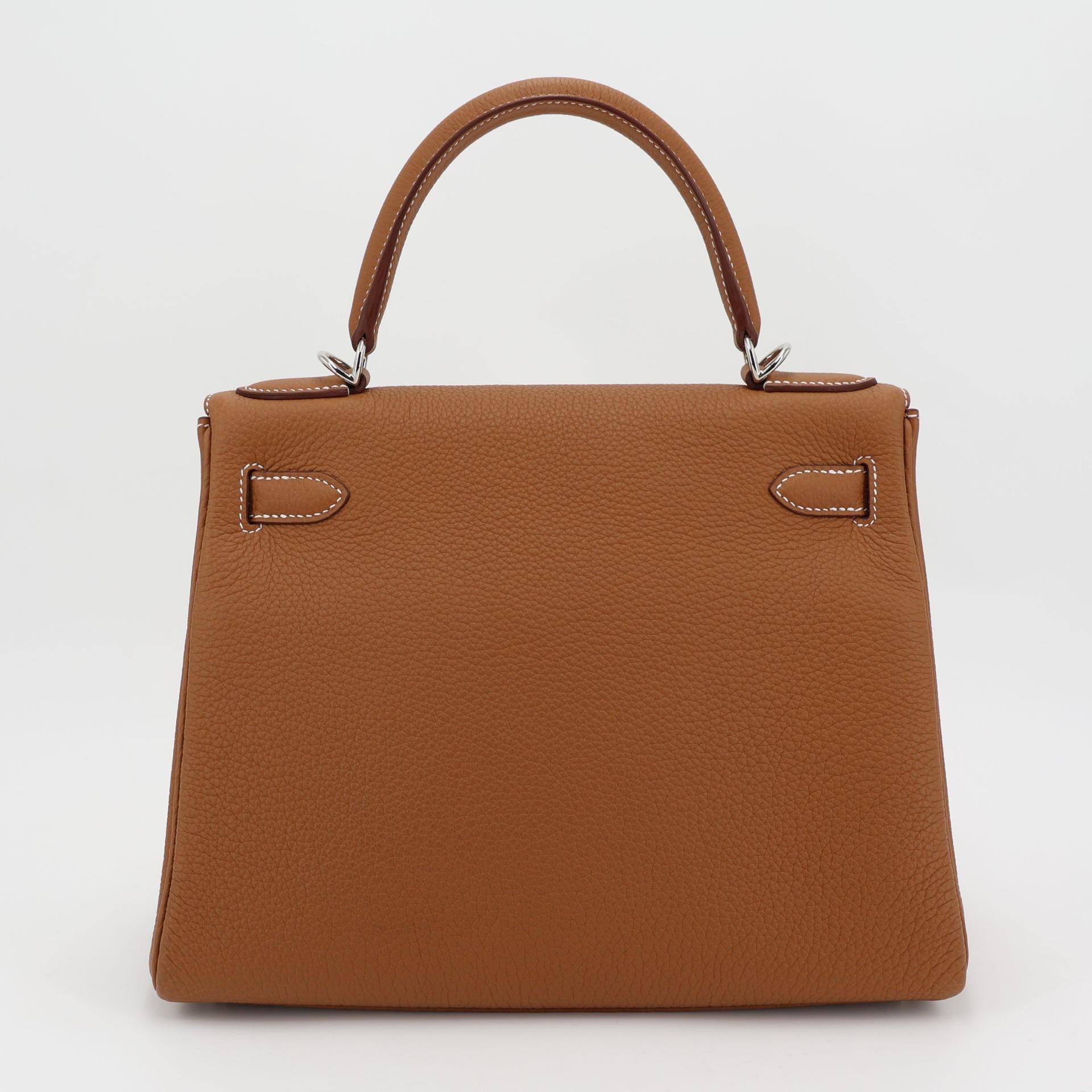 Brand New ( Rank N ) HERMÈS Kelly 28 Gold (37) Togo Palladium hardware W (2024) - 2