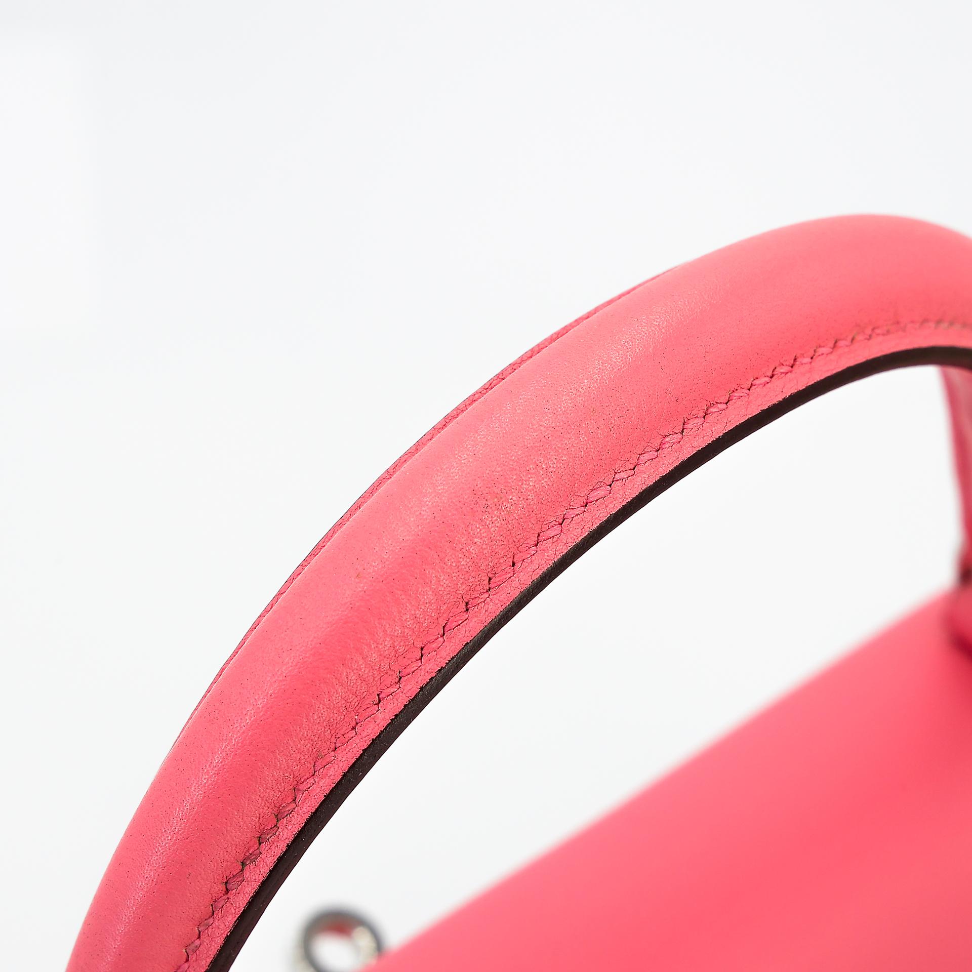 Very Good ( Rank A) HERMÈS Kelly 28 Verso Rose d’Ete (K4) Terre Battue (R1) Evercolor Palladium hardware Y (2020) - 4