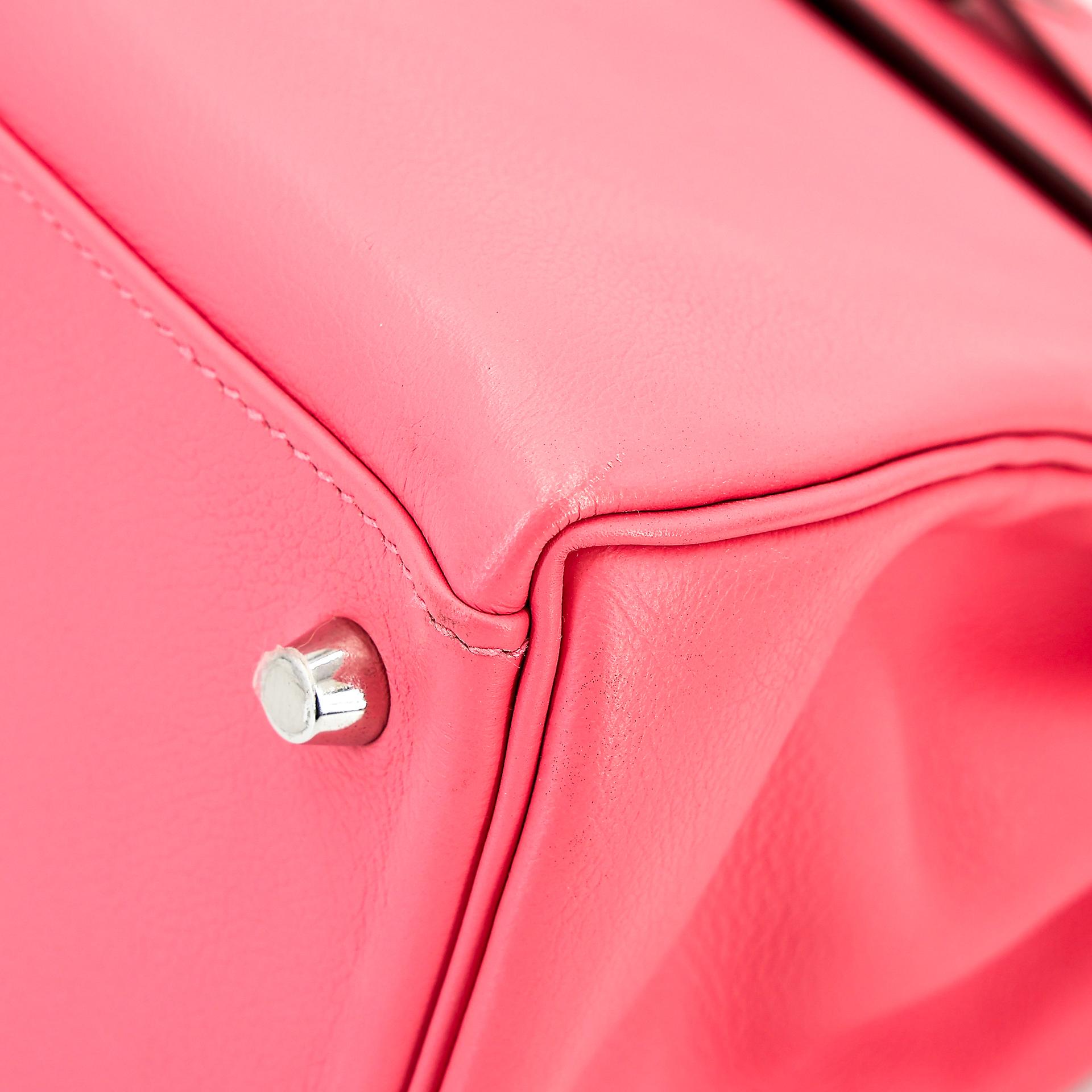 Very Good ( Rank A) HERMÈS Kelly 28 Verso Rose d’Ete (K4) Terre Battue (R1) Evercolor Palladium hardware Y (2020) - 13