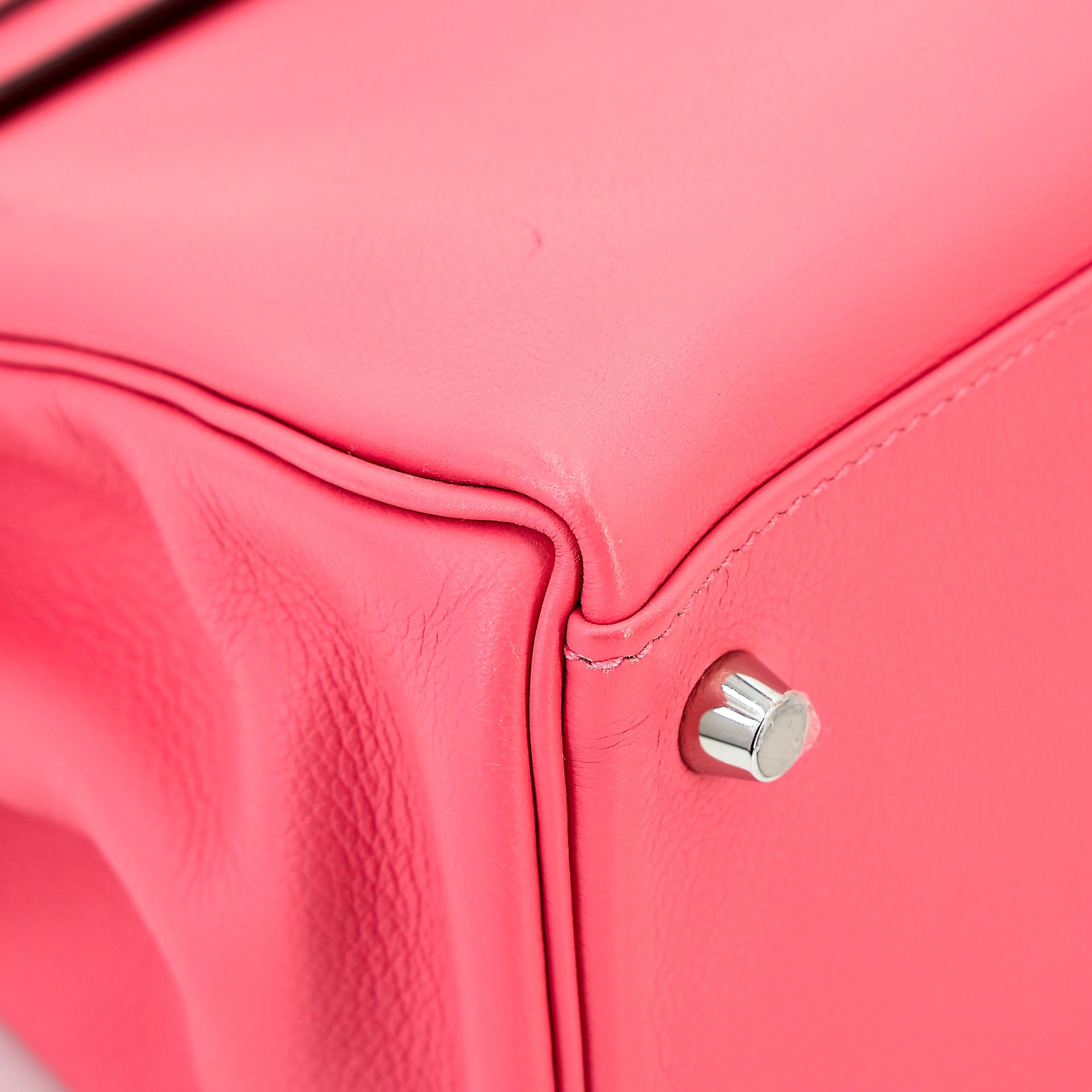 Very Good ( Rank A) HERMÈS Kelly 28 Verso Rose d’Ete (K4) Terre Battue (R1) Evercolor Palladium hardware Y (2020) - 14