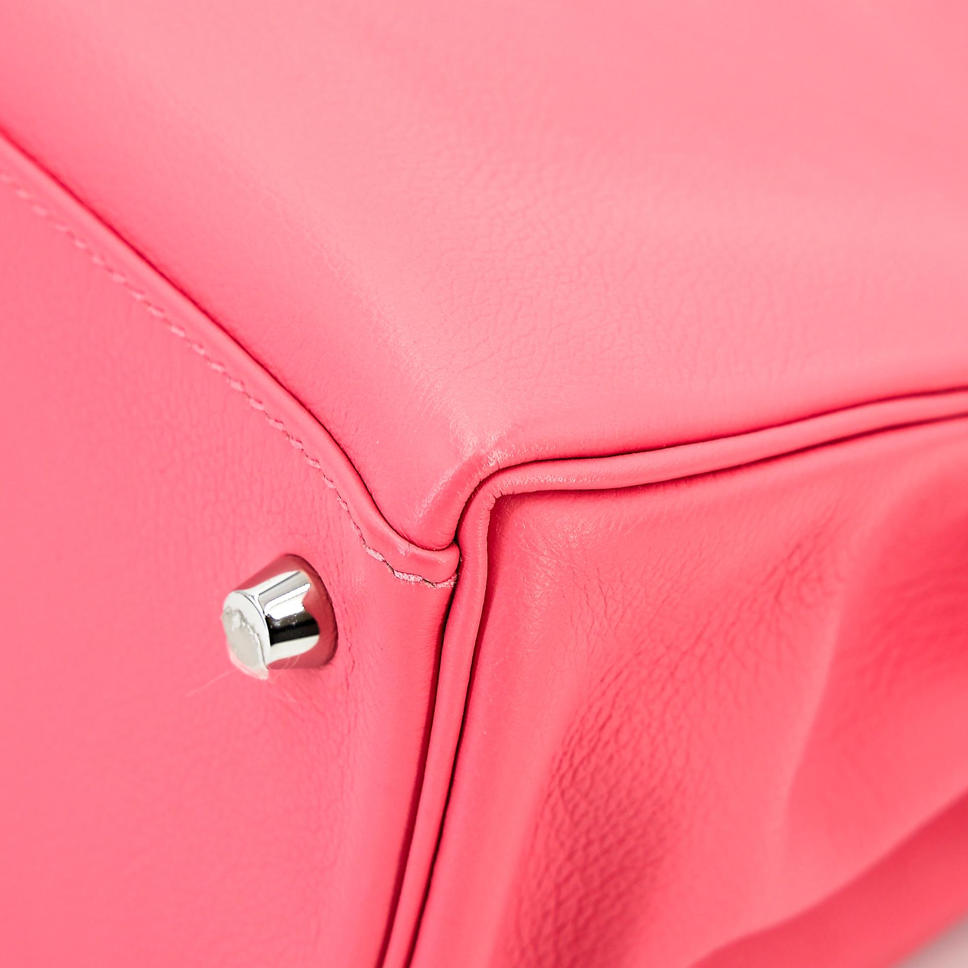 Very Good ( Rank A) HERMÈS Kelly 28 Verso Rose d’Ete (K4) Terre Battue (R1) Evercolor Palladium hardware Y (2020) - 15