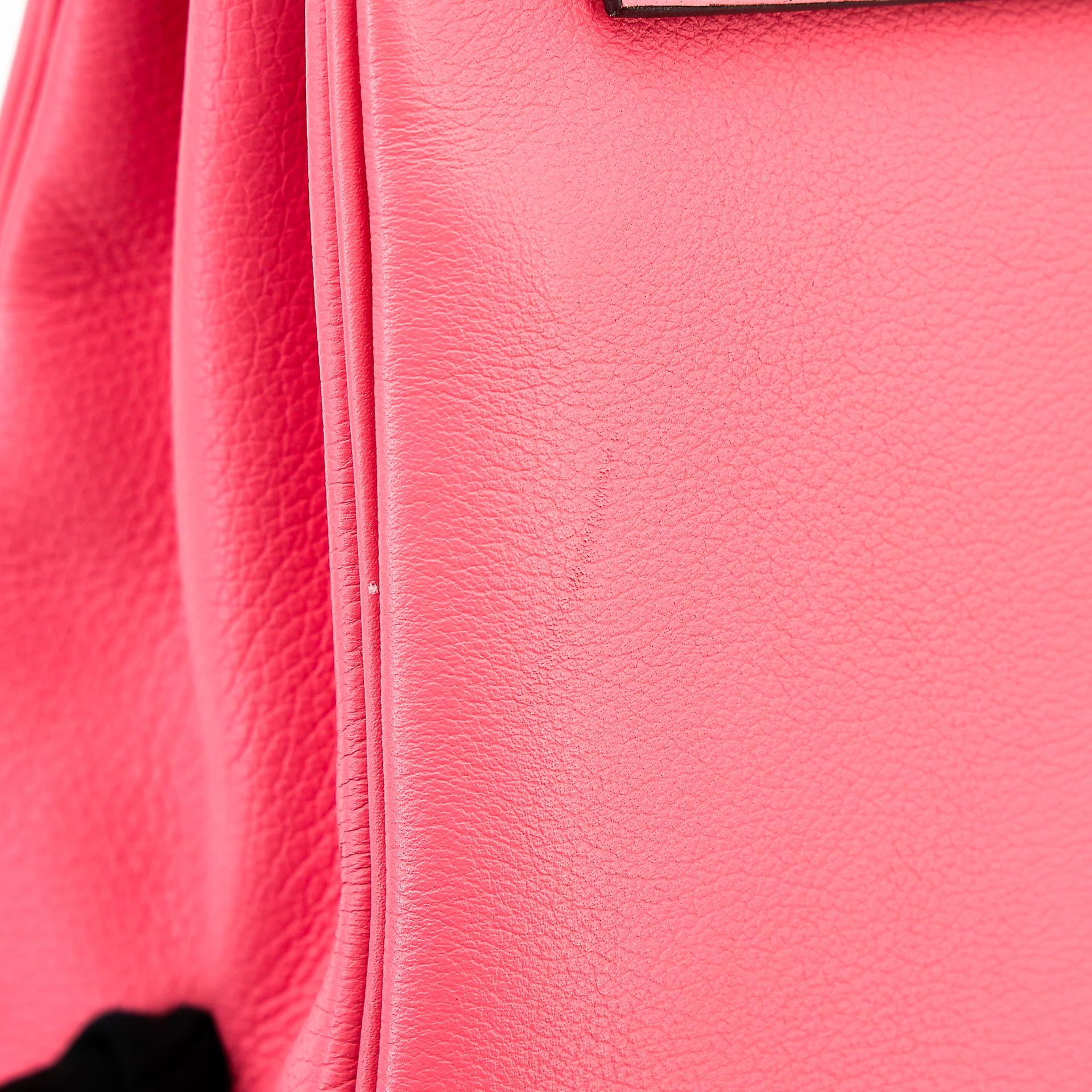 Very Good ( Rank A) HERMÈS Kelly 28 Verso Rose d’Ete (K4) Terre Battue (R1) Evercolor Palladium hardware Y (2020) - 17