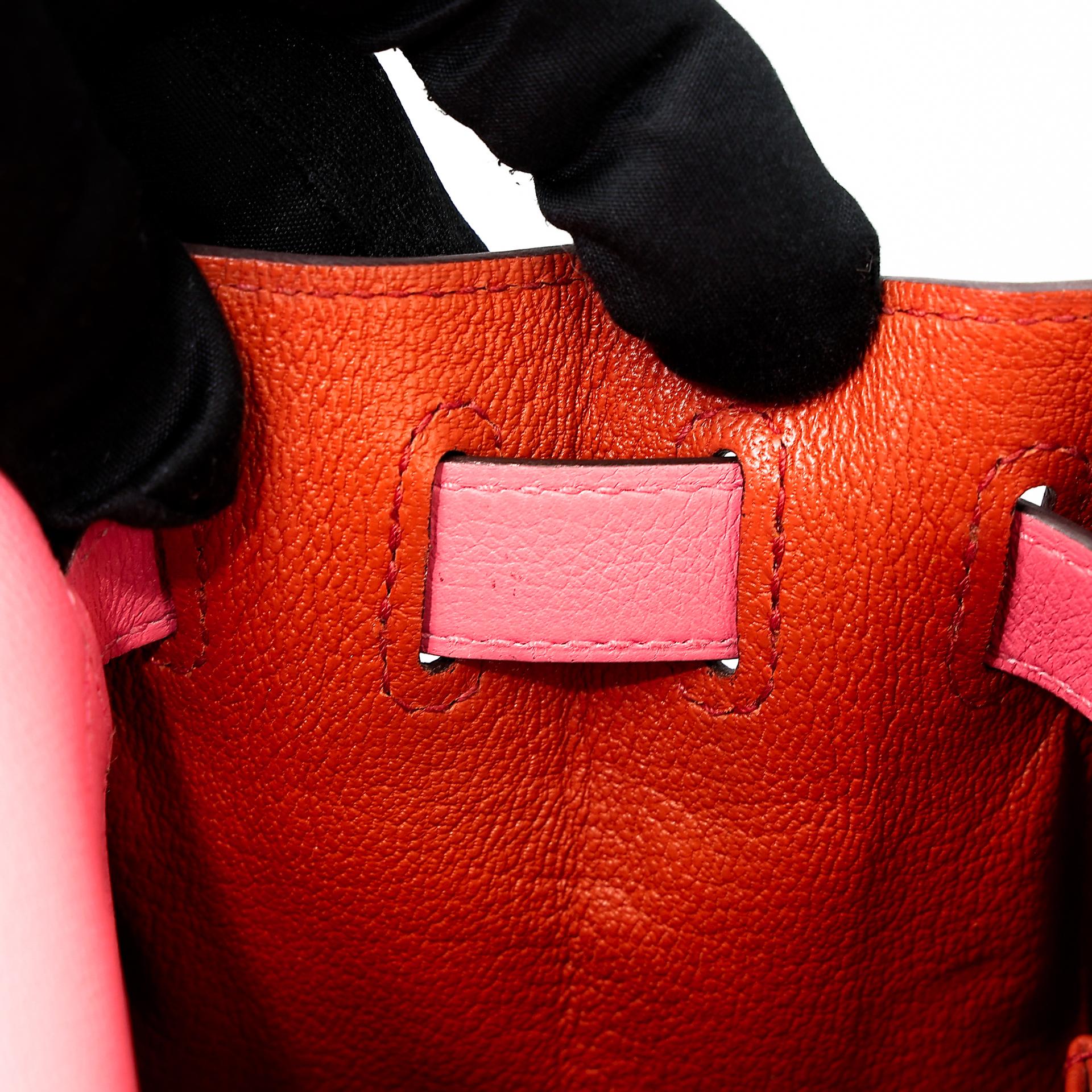 Very Good ( Rank A) HERMÈS Kelly 28 Verso Rose d’Ete (K4) Terre Battue (R1) Evercolor Palladium hardware Y (2020) - 36