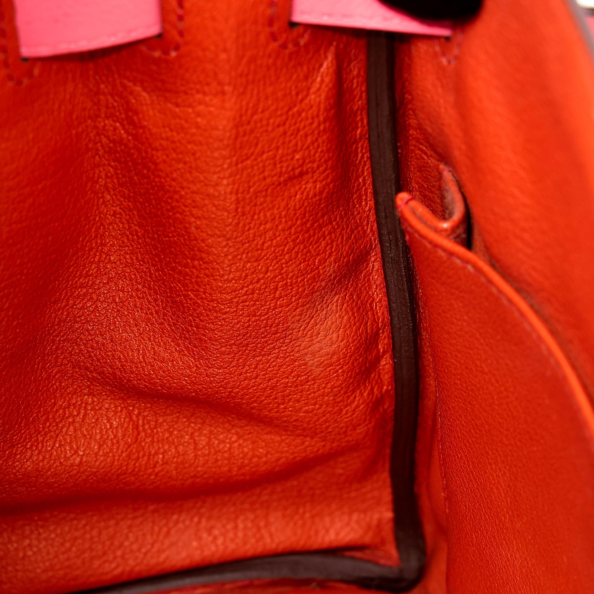 Very Good ( Rank A) HERMÈS Kelly 28 Verso Rose d’Ete (K4) Terre Battue (R1) Evercolor Palladium hardware Y (2020) - 37