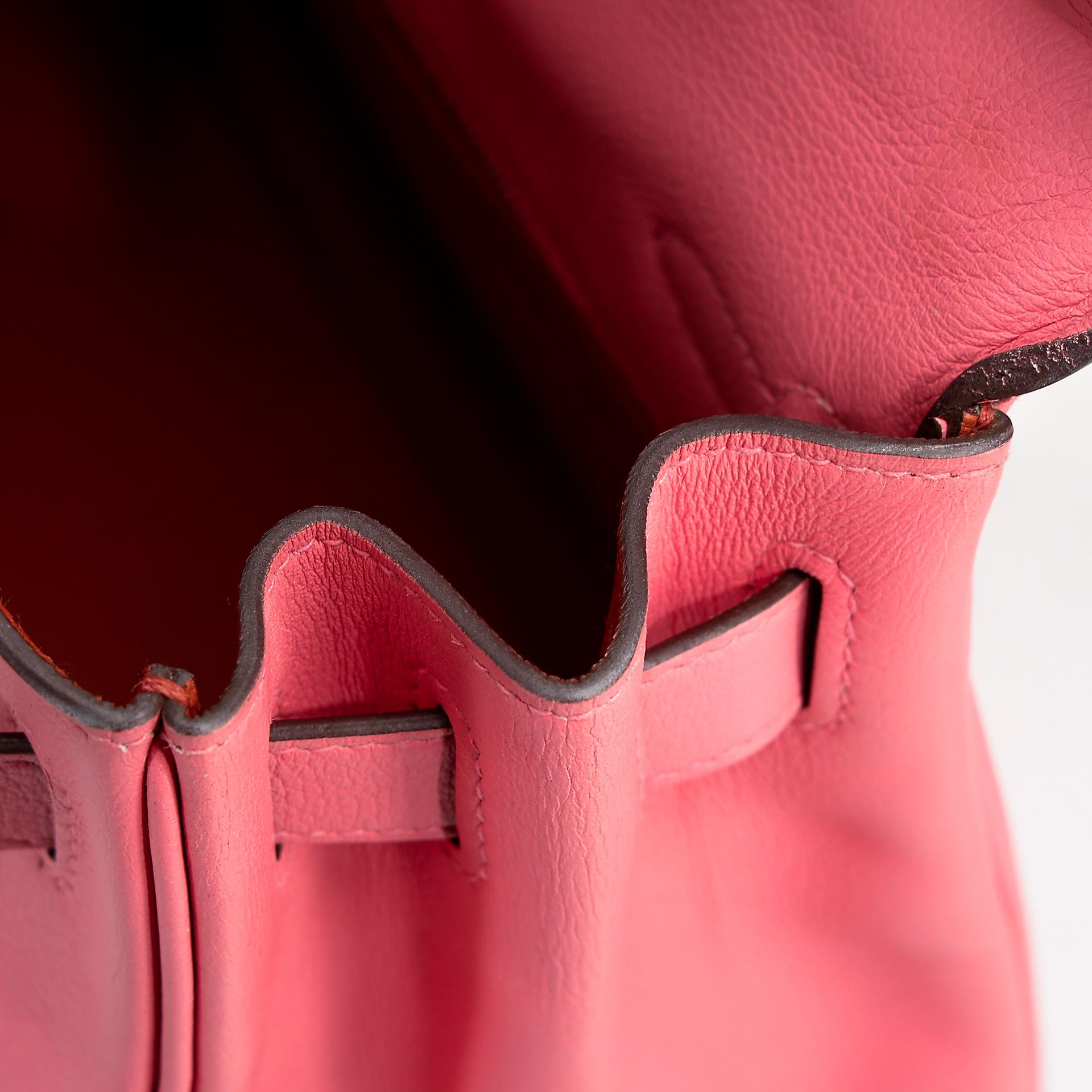 Very Good ( Rank A) HERMÈS Kelly 28 Verso Rose d’Ete (K4) Terre Battue (R1) Evercolor Palladium hardware Y (2020) - 42