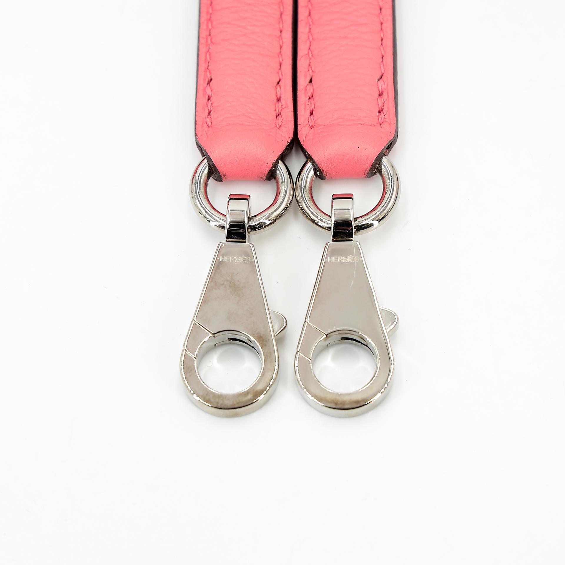 Very Good ( Rank A) HERMÈS Kelly 28 Verso Rose d’Ete (K4) Terre Battue (R1) Evercolor Palladium hardware Y (2020) - 47