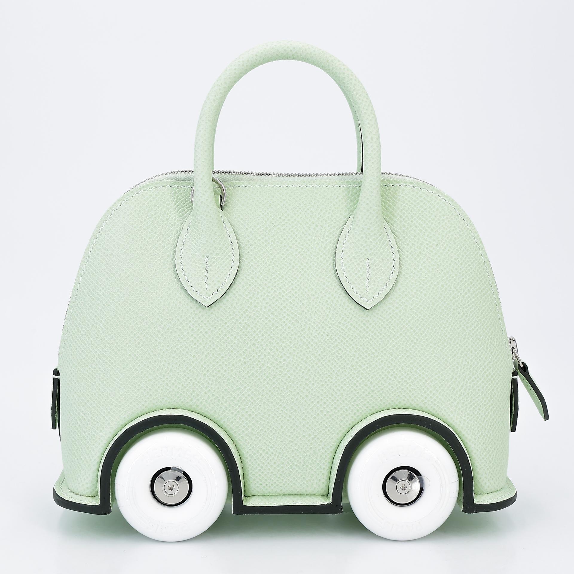 Brand New ( Rank N ) HERMÈS Limited Edition Bolide On Wheels White (01) Vert Fizz (0S) Epsom Palladium hardware W (2024) - 2