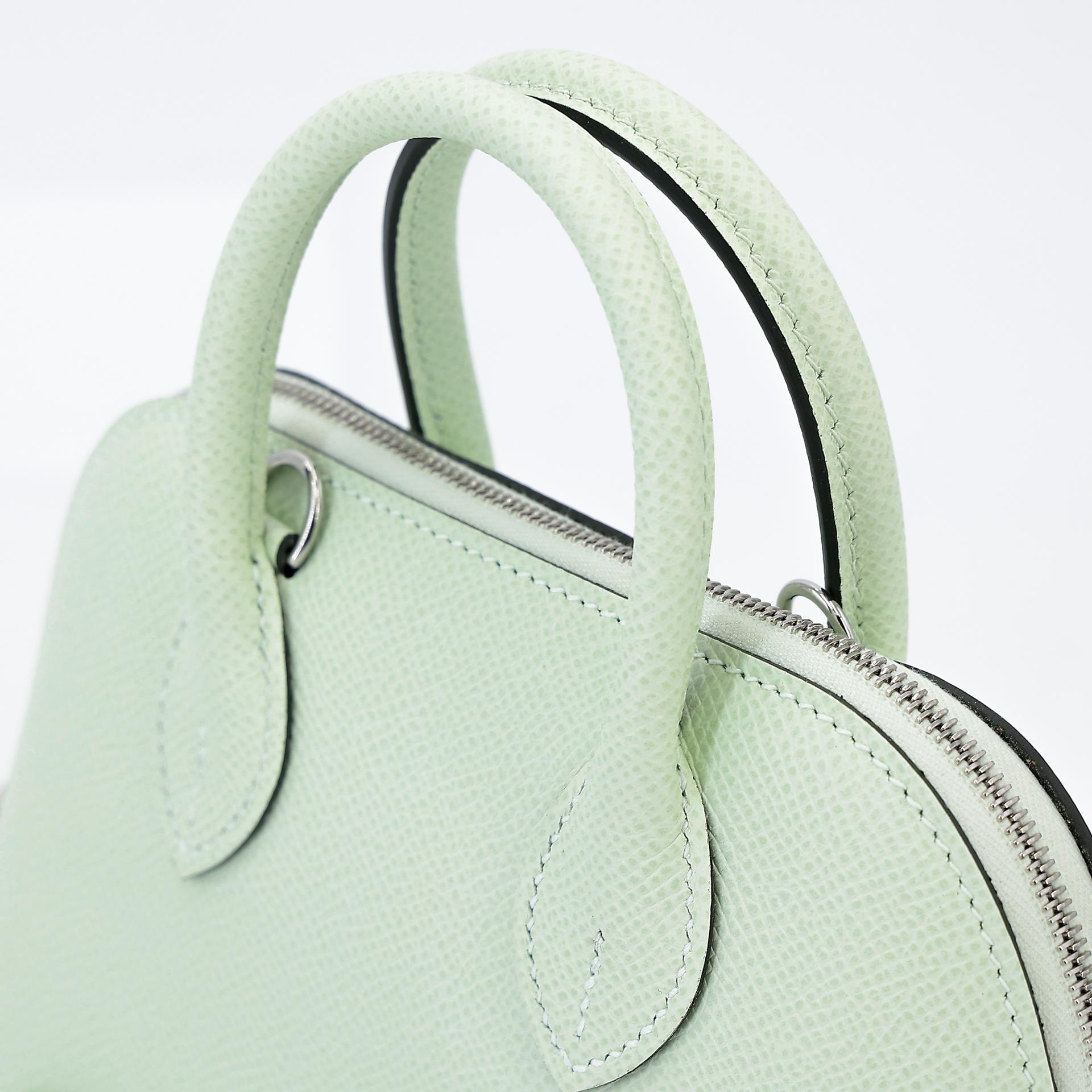 Brand New ( Rank N ) HERMÈS Limited Edition Bolide On Wheels White (01) Vert Fizz (0S) Epsom Palladium hardware W (2024) - 3