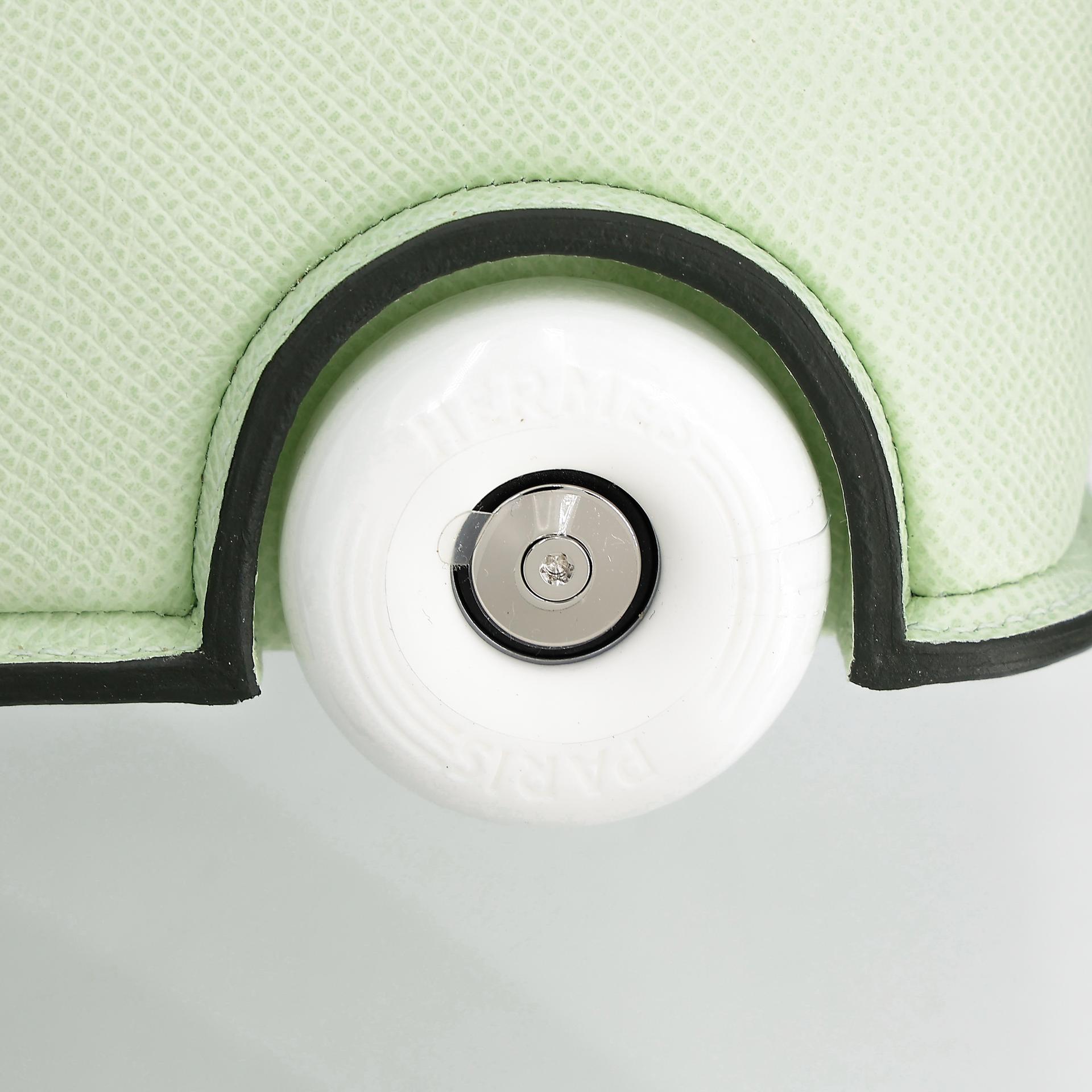 Brand New ( Rank N ) HERMÈS Limited Edition Bolide On Wheels White (01) Vert Fizz (0S) Epsom Palladium hardware W (2024) - 8