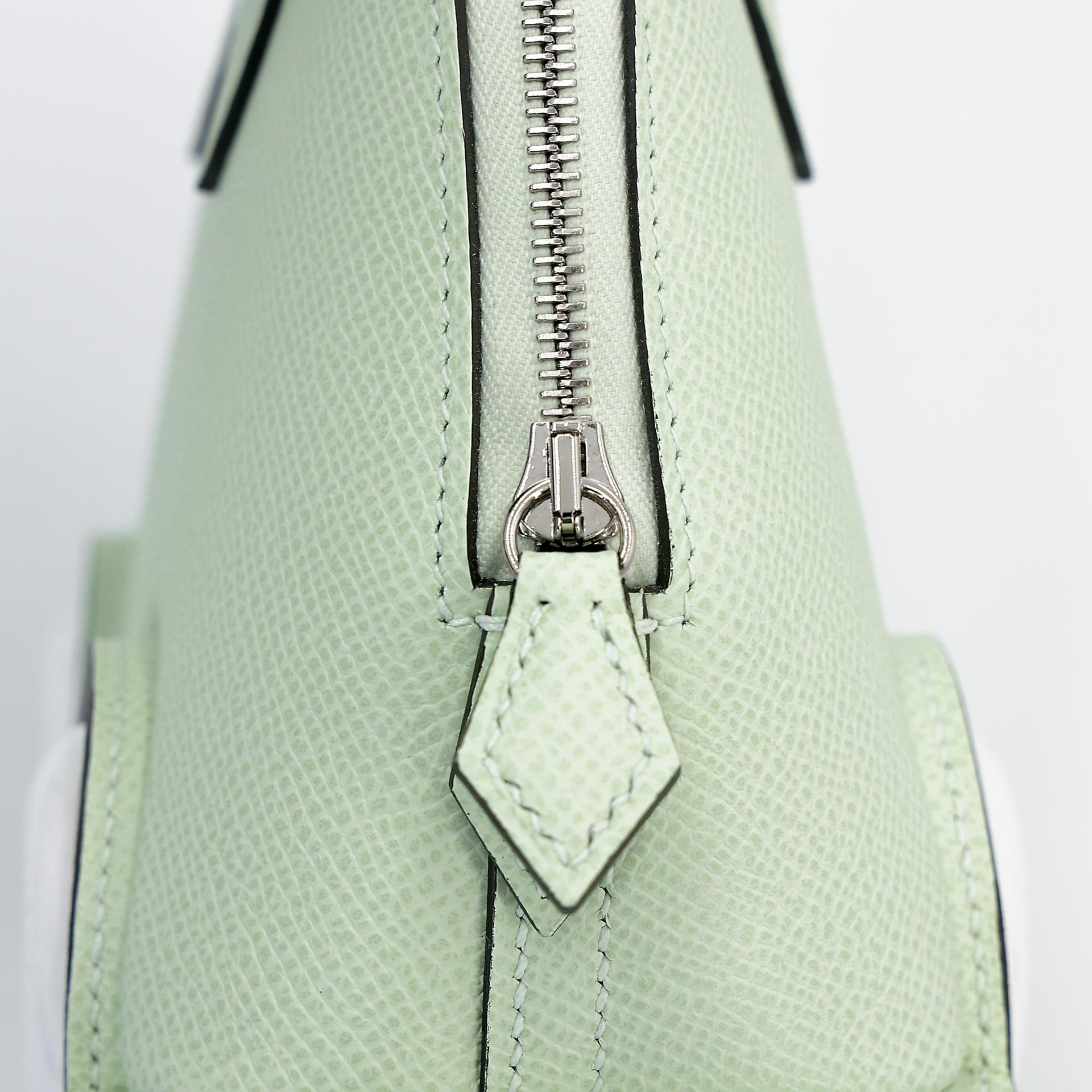 Brand New ( Rank N ) HERMÈS Limited Edition Bolide On Wheels White (01) Vert Fizz (0S) Epsom Palladium hardware W (2024) - 9