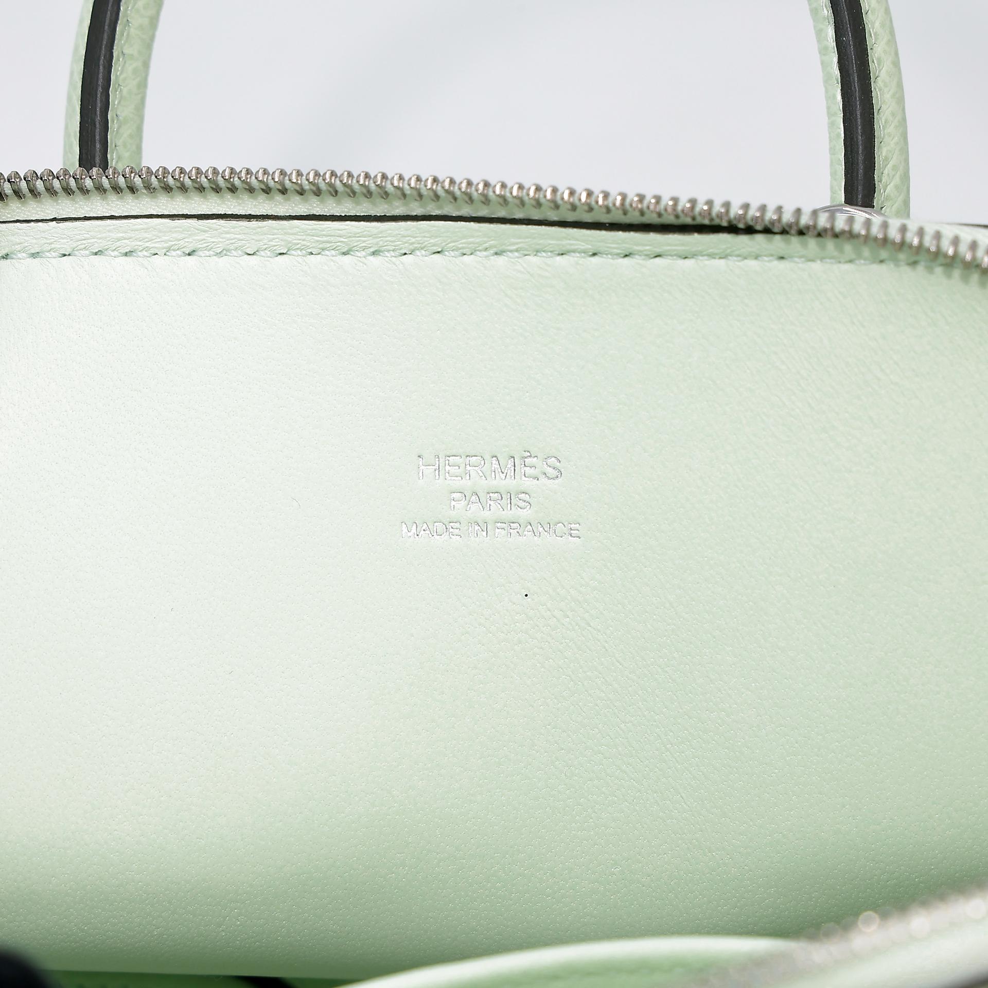 Brand New ( Rank N ) HERMÈS Limited Edition Bolide On Wheels White (01) Vert Fizz (0S) Epsom Palladium hardware W (2024) - 10