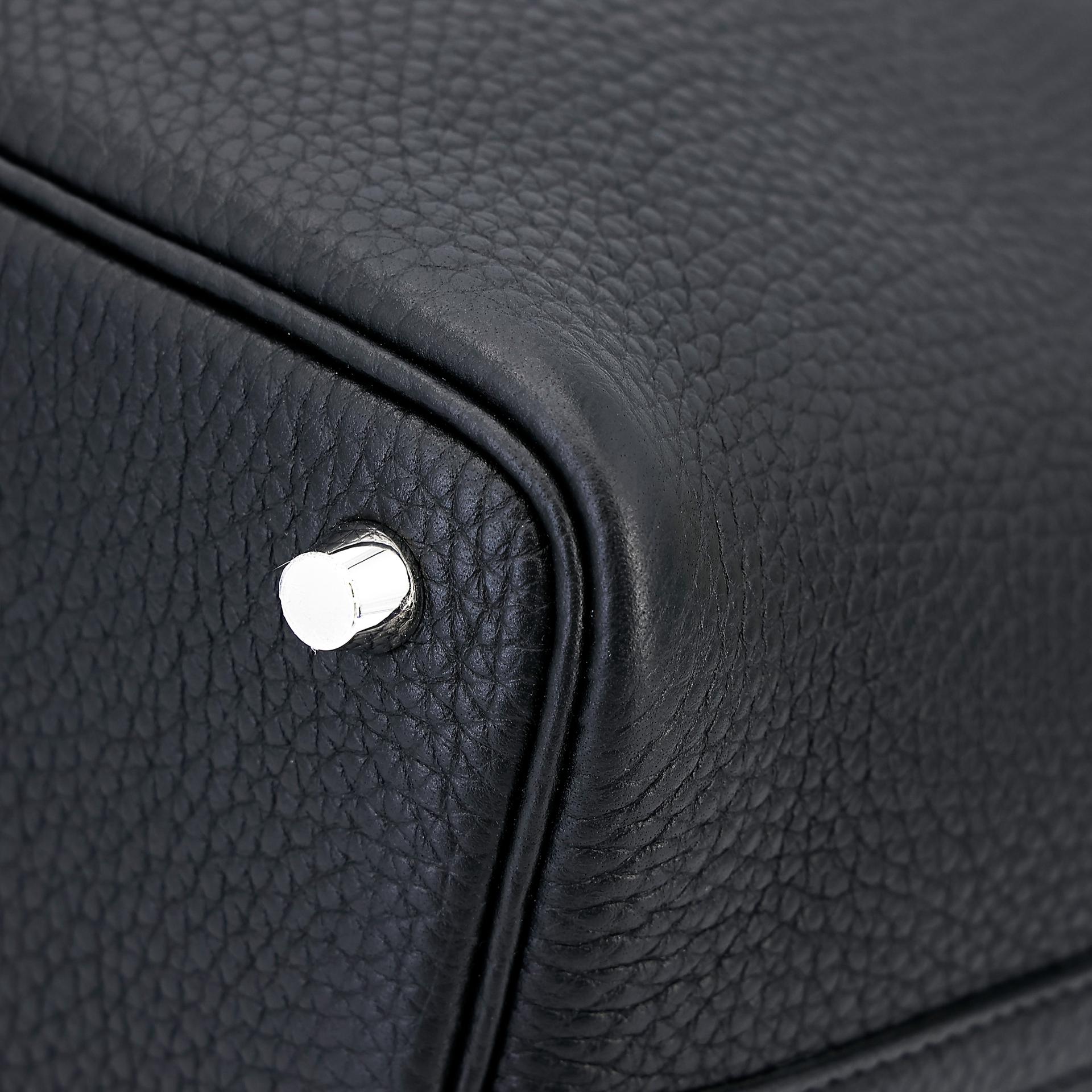 Unused ( Rank NS ) HERMÈS Picotin Lock PM Black (89) Clemence Palladium hardware U (2022) - 7