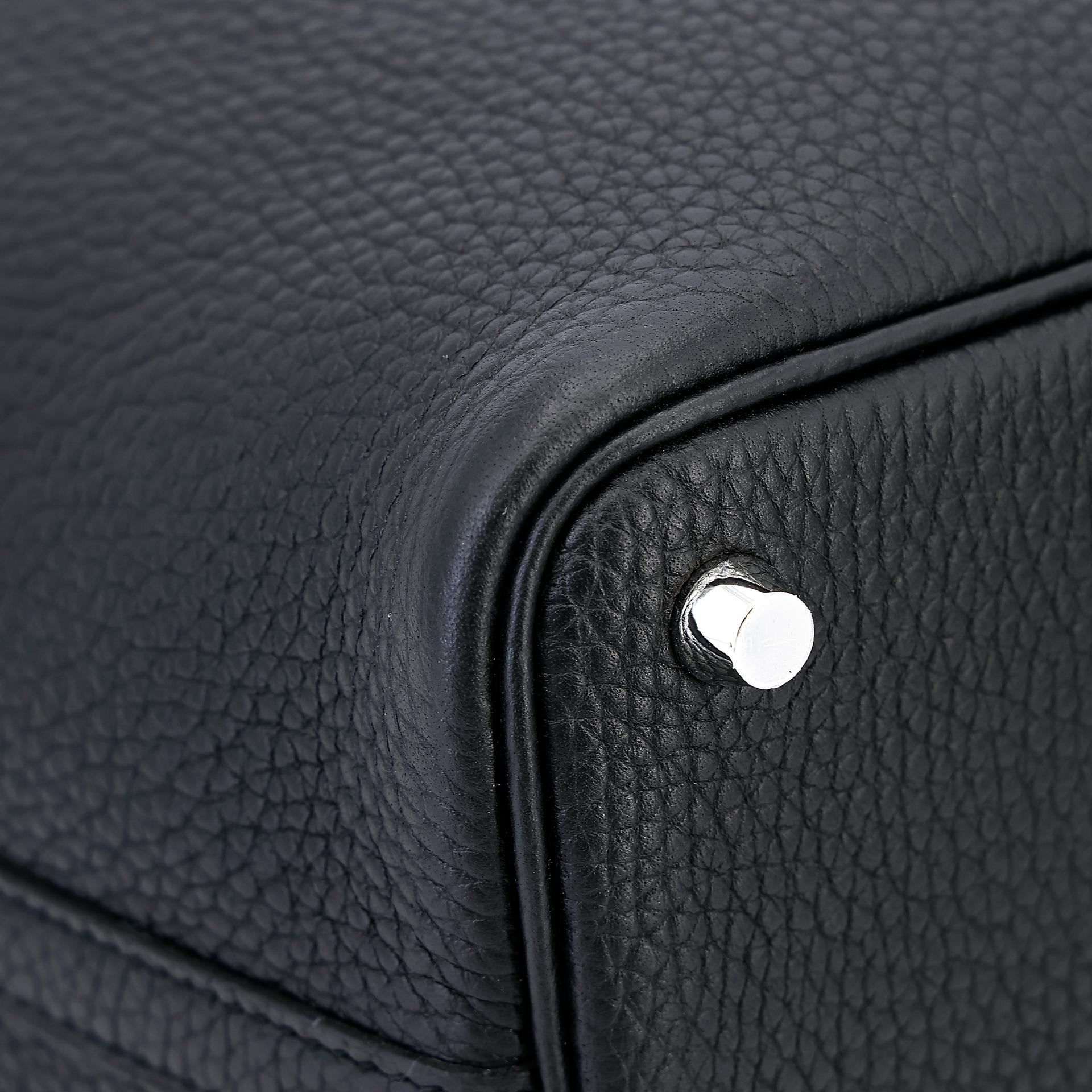 Unused ( Rank NS ) HERMÈS Picotin Lock PM Black (89) Clemence Palladium hardware U (2022) - 8