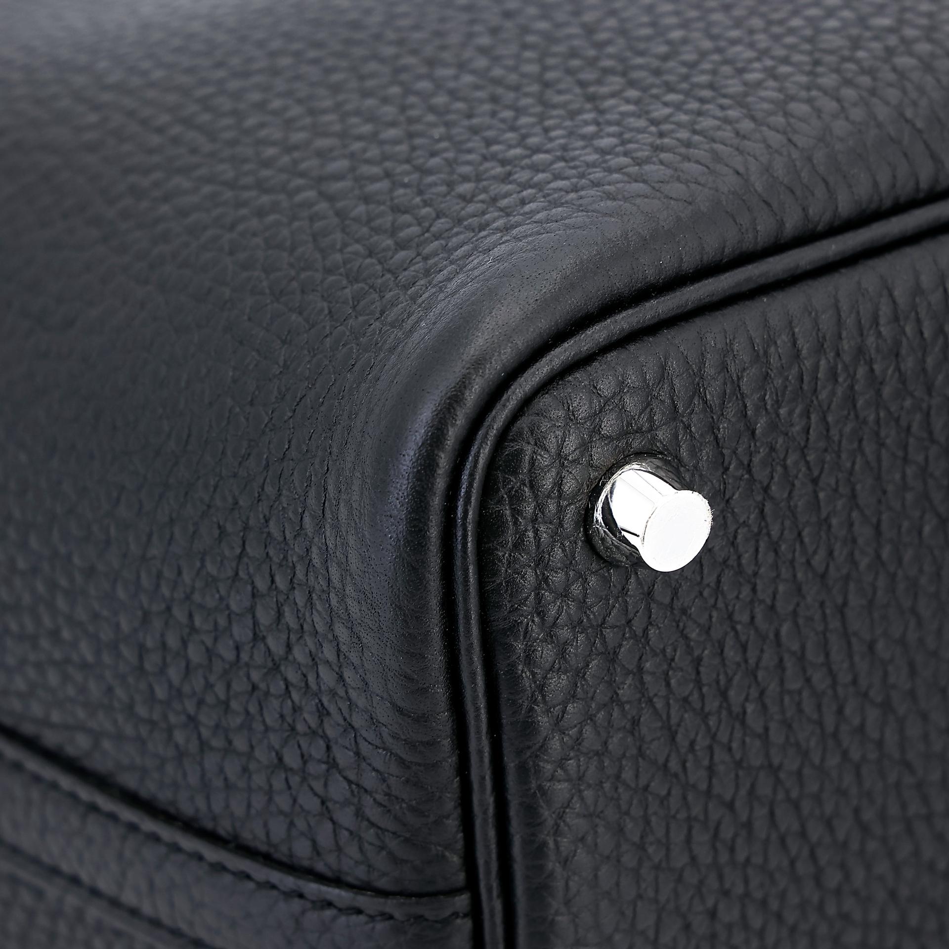 Unused ( Rank NS ) HERMÈS Picotin Lock PM Black (89) Clemence Palladium hardware U (2022) - 10
