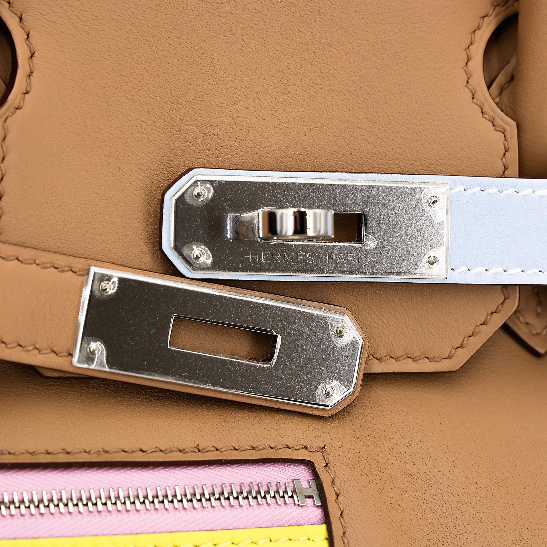 Unused ( Rank NS ) HERMÈS Limited Edition Birkin 30 Colormatic Chai (0M) Lime (9R) Bleu Brume (T0) Mauve Sylvestre (X9) Swift Palladium hardware U (2022) - 10