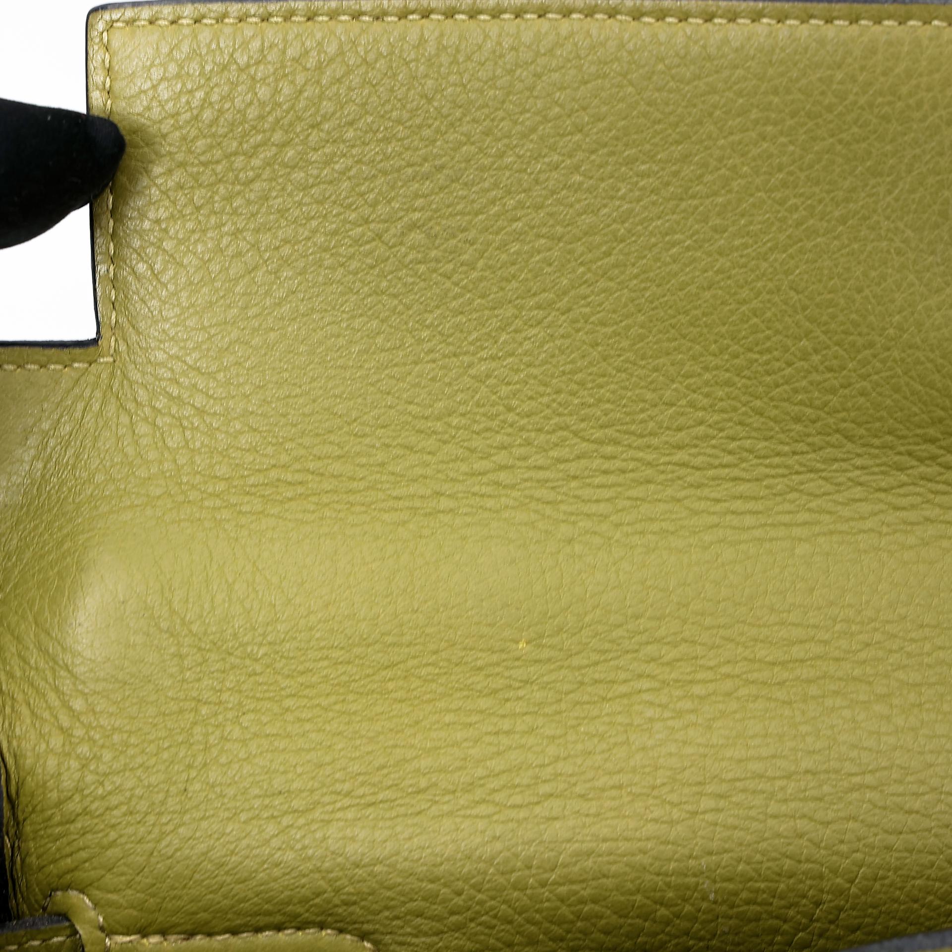 Good ( Rank AB) HERMÈS Kelly 35 Vert Anis (66) Clemence Palladium hardware Square J (2006) - 33