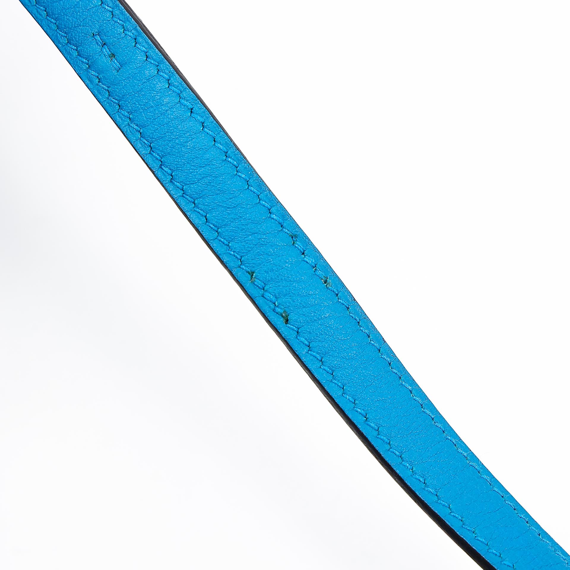 Very Good ( Rank A) HERMÈS Constance Mini Bleu Zanzibar (B3) Evercolor Gold hardware A (2017) - 5