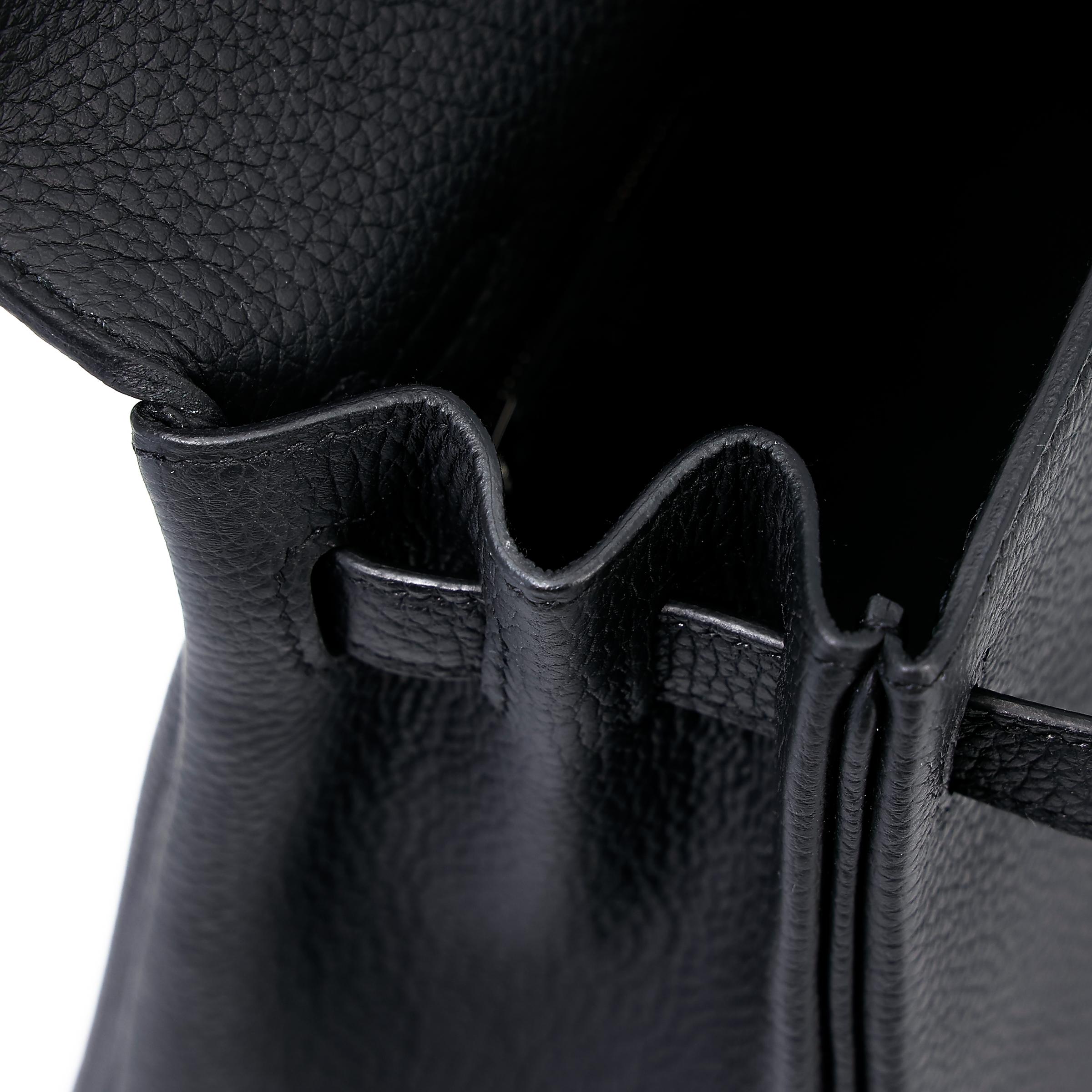 Brand New ( Rank N ) HERMÈS Kelly 25 Black (89) Togo Palladium hardware W (2024) - 15
