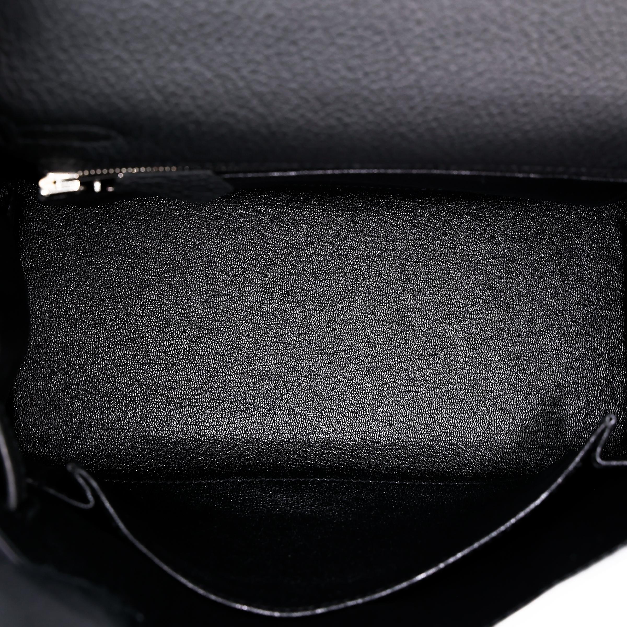 Brand New ( Rank N ) HERMÈS Kelly 25 Black (89) Togo Palladium hardware W (2024) - 16