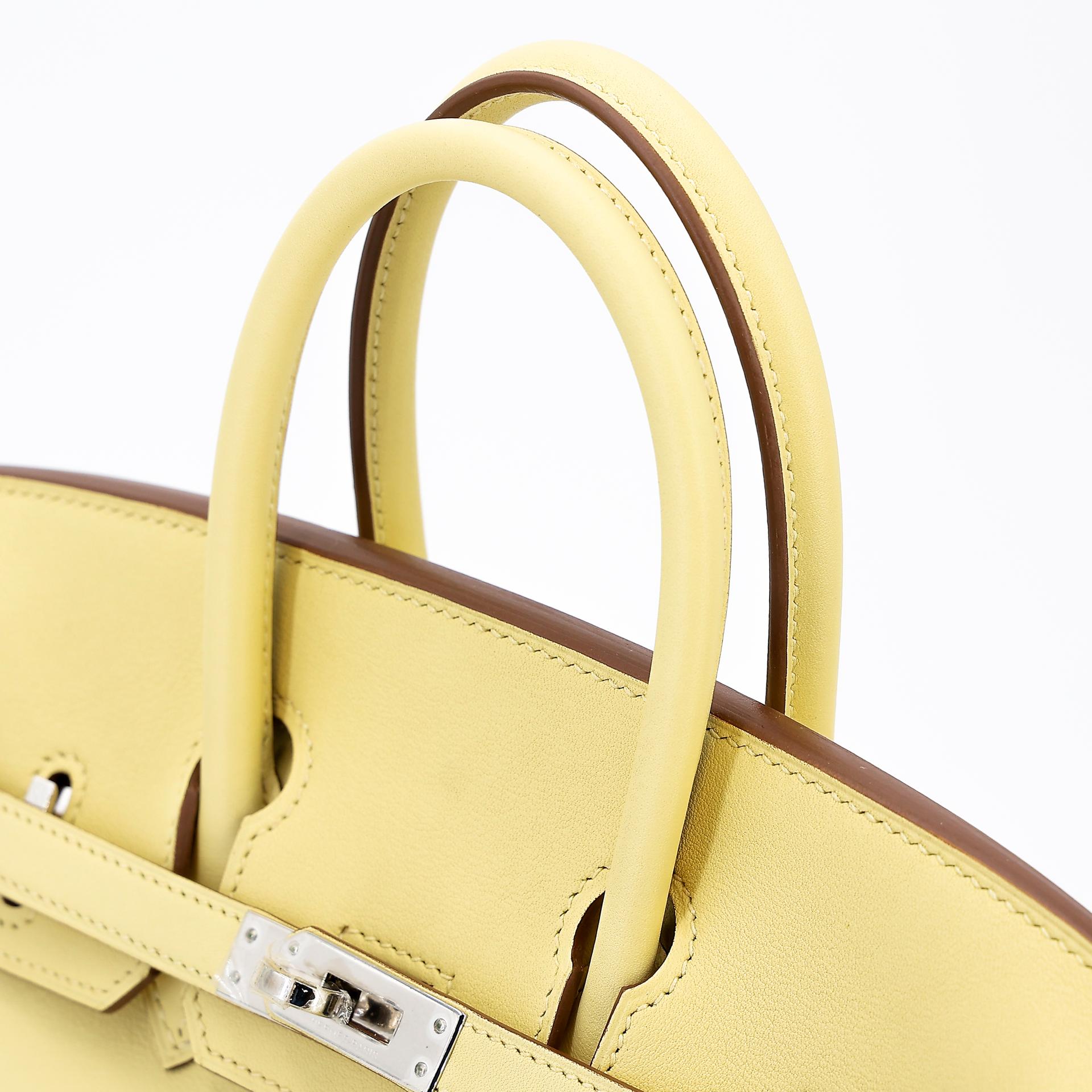 Unused ( Rank NS ) HERMÈS Birkin 25 (S) Jaune Poussin (1Z) Swift Palladium hardware T (2015) - 3