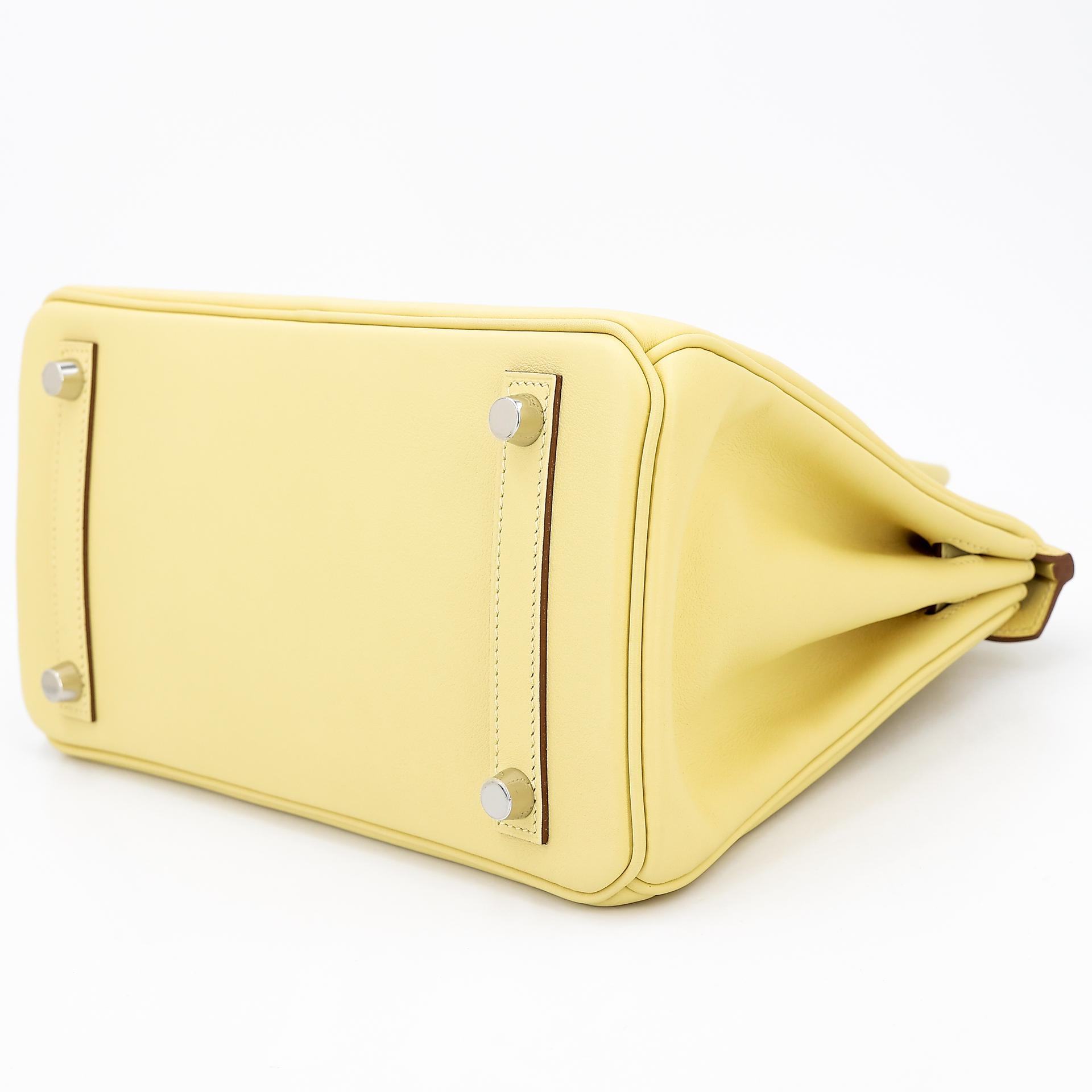 Unused ( Rank NS ) HERMÈS Birkin 25 (S) Jaune Poussin (1Z) Swift Palladium hardware T (2015) - 6
