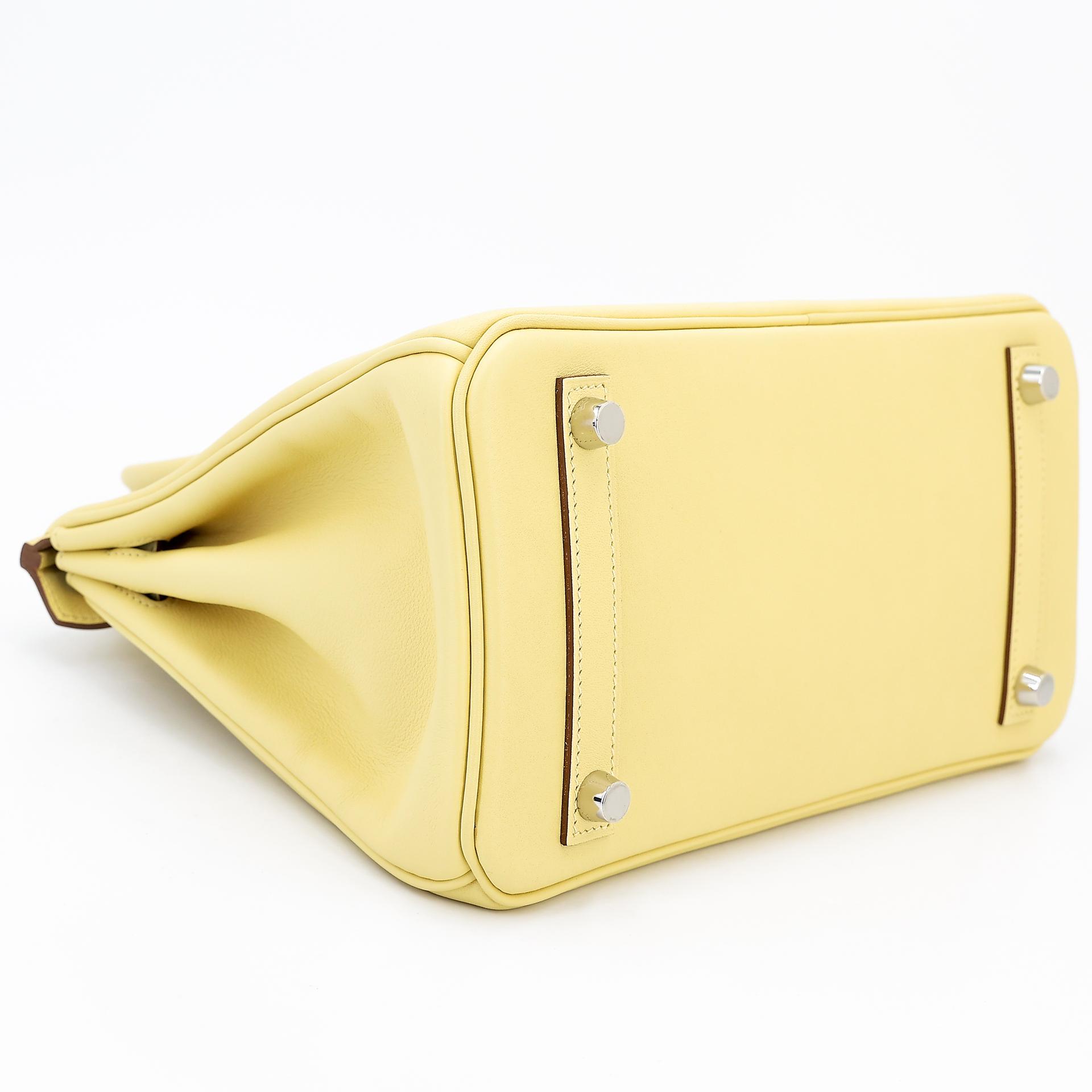 Unused ( Rank NS ) HERMÈS Birkin 25 (S) Jaune Poussin (1Z) Swift Palladium hardware T (2015) - 7