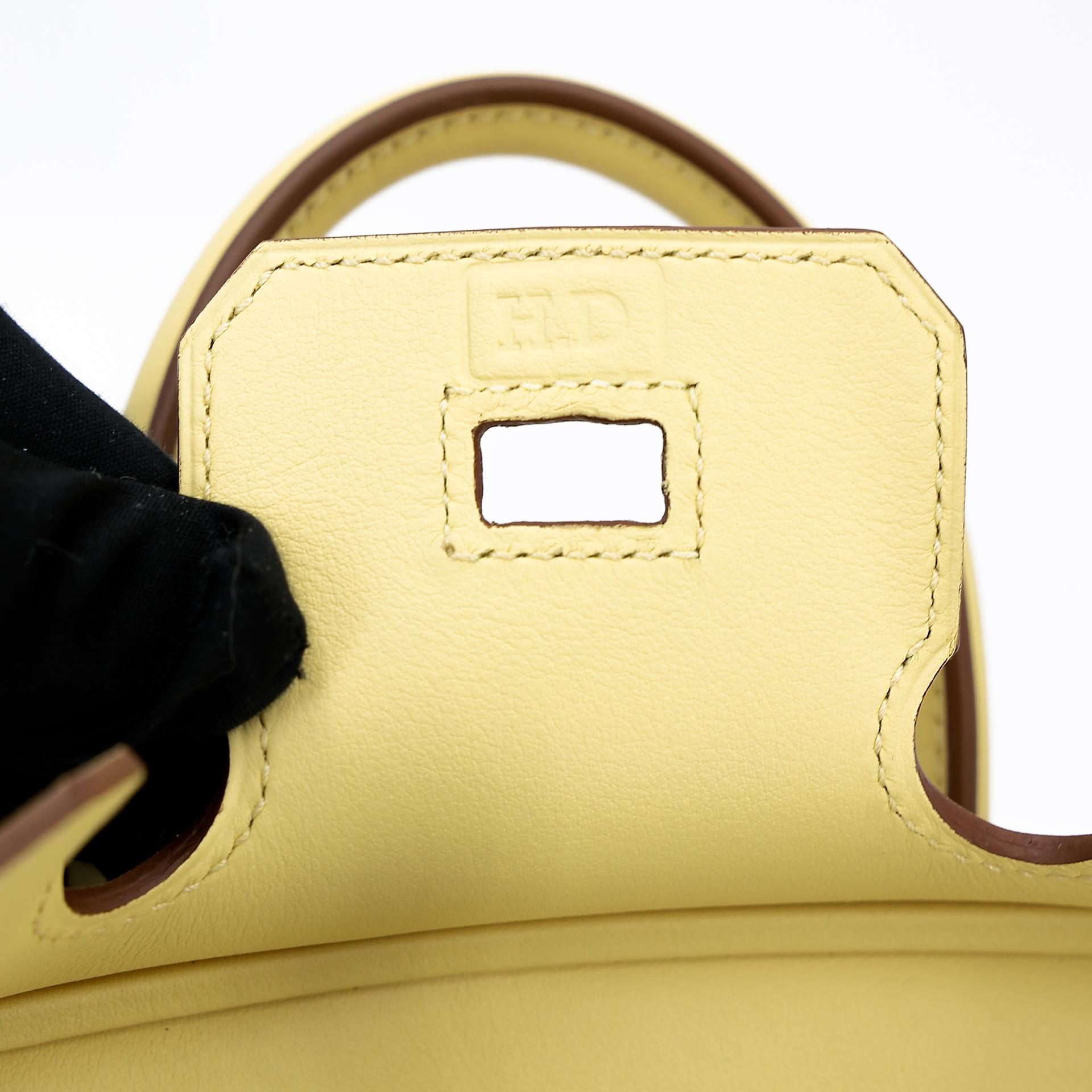 Unused ( Rank NS ) HERMÈS Birkin 25 (S) Jaune Poussin (1Z) Swift Palladium hardware T (2015) - 11