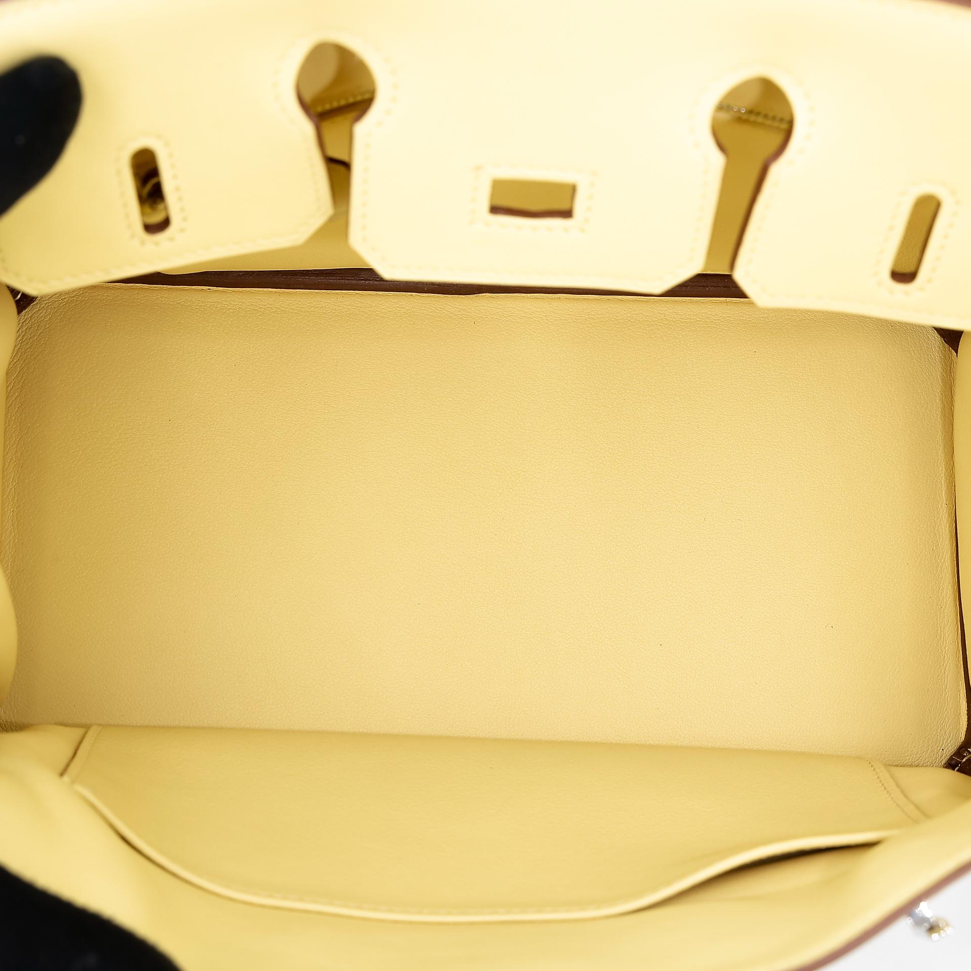 Unused ( Rank NS ) HERMÈS Birkin 25 (S) Jaune Poussin (1Z) Swift Palladium hardware T (2015) - 14