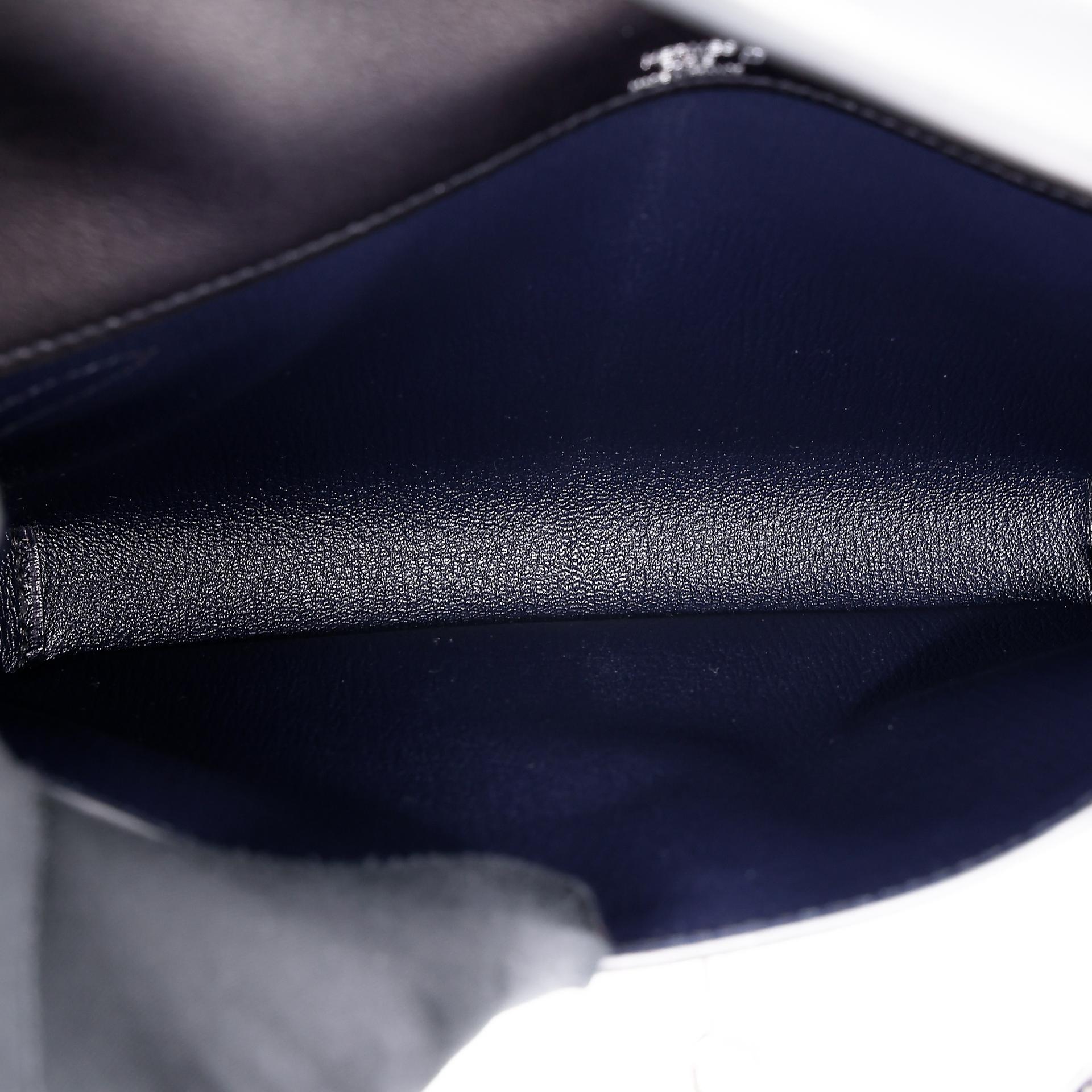 Excellent ( Rank SA ) HERMÈS Kelly depeches 25 Touch Bleu Nuit (2Z) Evergrain Matte Alligator Palladium hardware Z (2021) - 29
