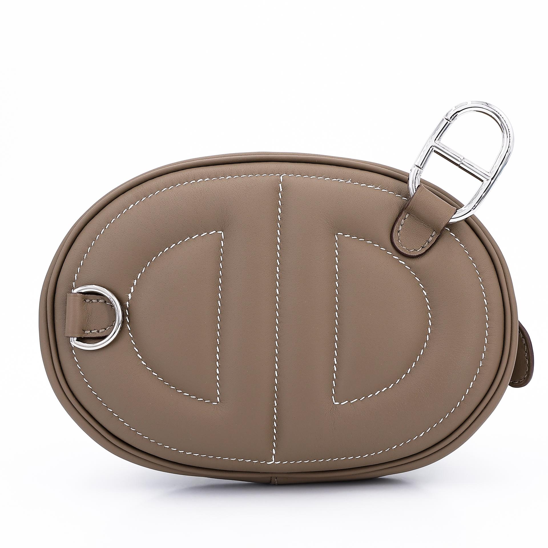 Unused ( Rank NS ) HERMÈS In-The-Loop belt bag Etoupe (18) Swift Palladium hardware W (2024) - 2