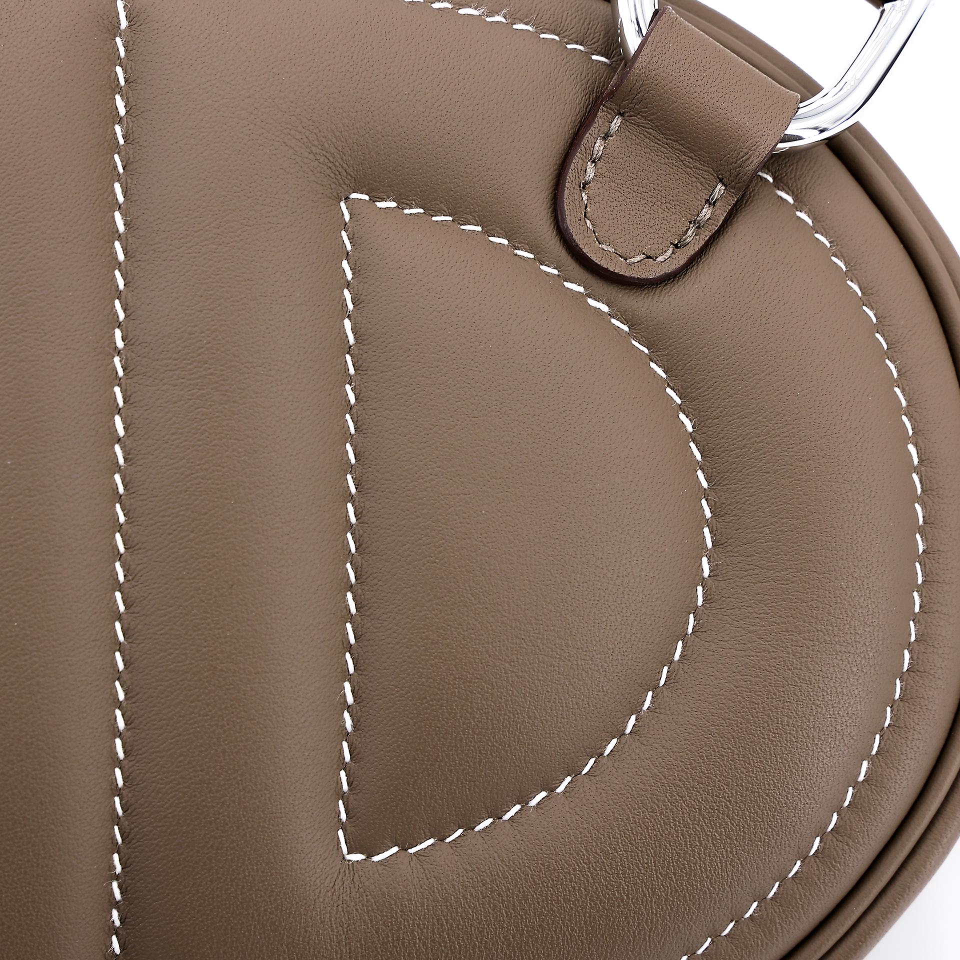Unused ( Rank NS ) HERMÈS In-The-Loop belt bag Etoupe (18) Swift Palladium hardware W (2024) - 7
