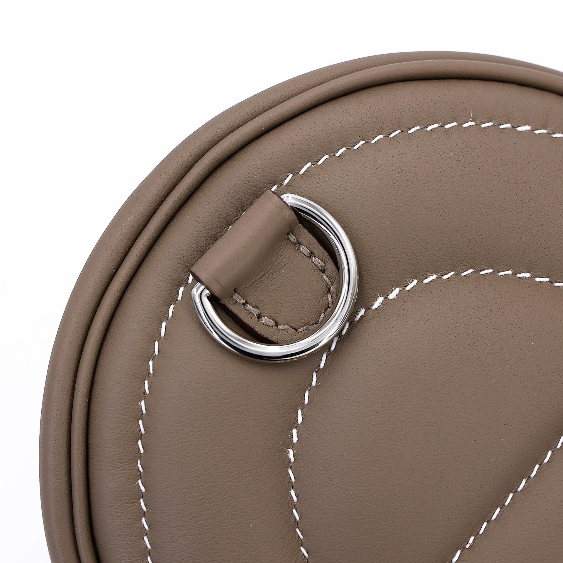 Unused ( Rank NS ) HERMÈS In-The-Loop belt bag Etoupe (18) Swift Palladium hardware W (2024) - 11