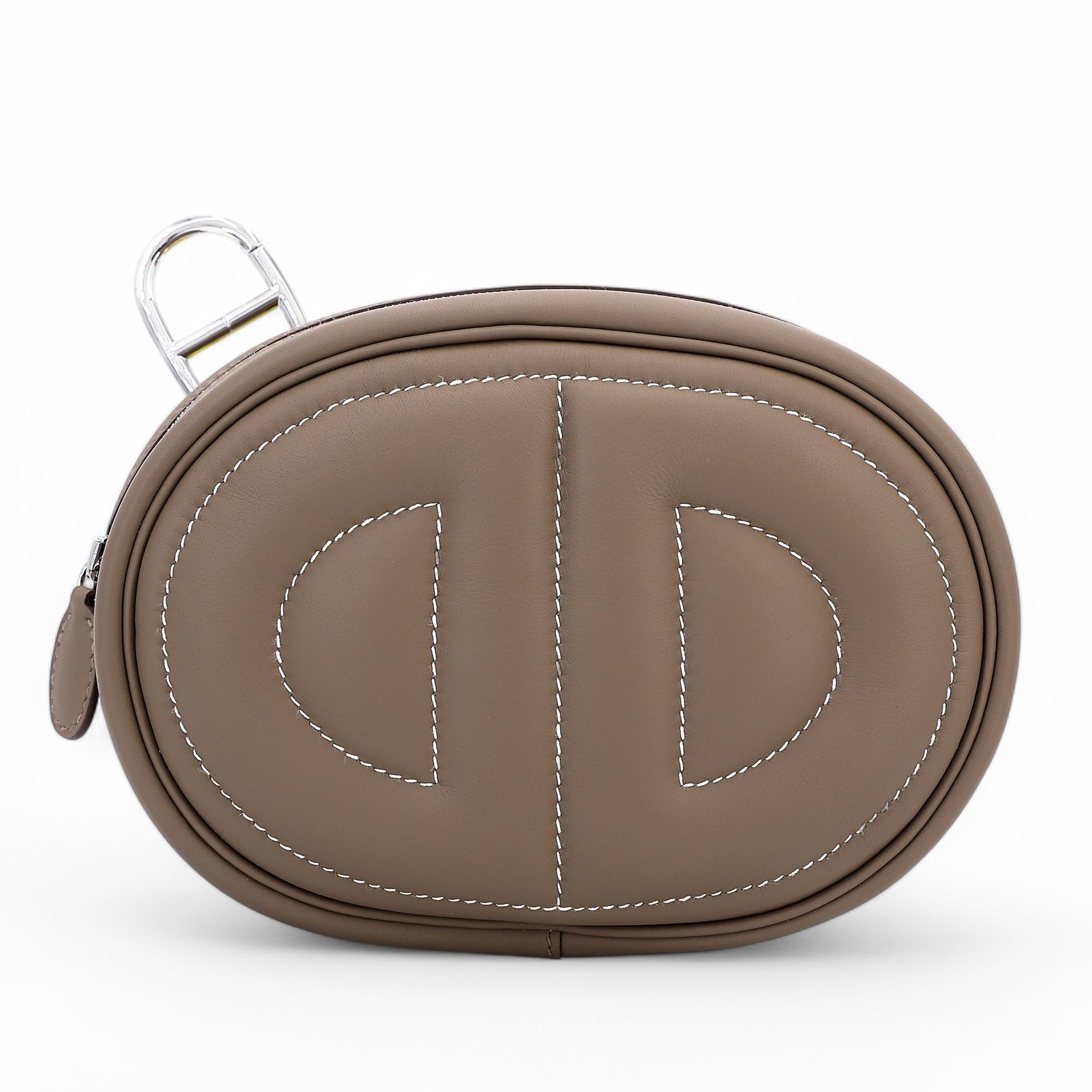 Unused ( Rank NS ) HERMÈS In-The-Loop belt bag Etoupe (18) Swift Palladium hardware W (2024) - 1