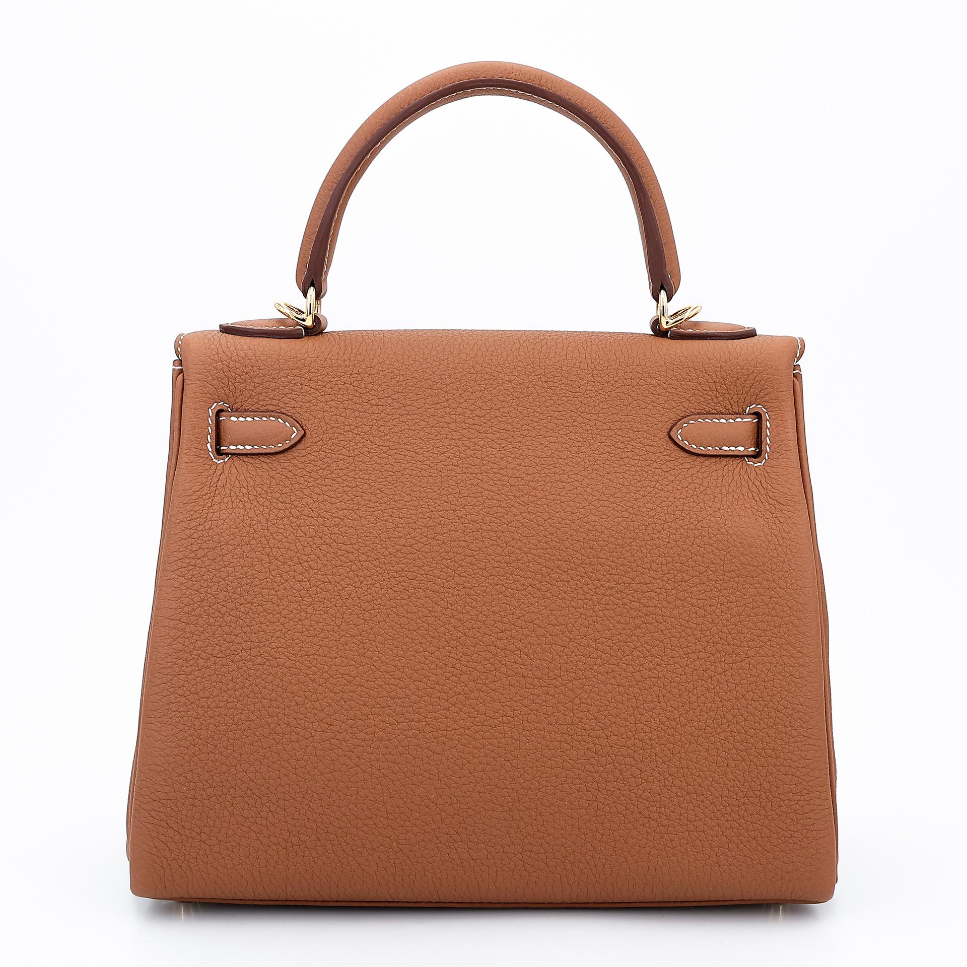 Brand New ( Rank N ) HERMÈS Kelly 25 Gold (37) Togo Gold hardware W (2024) - 2