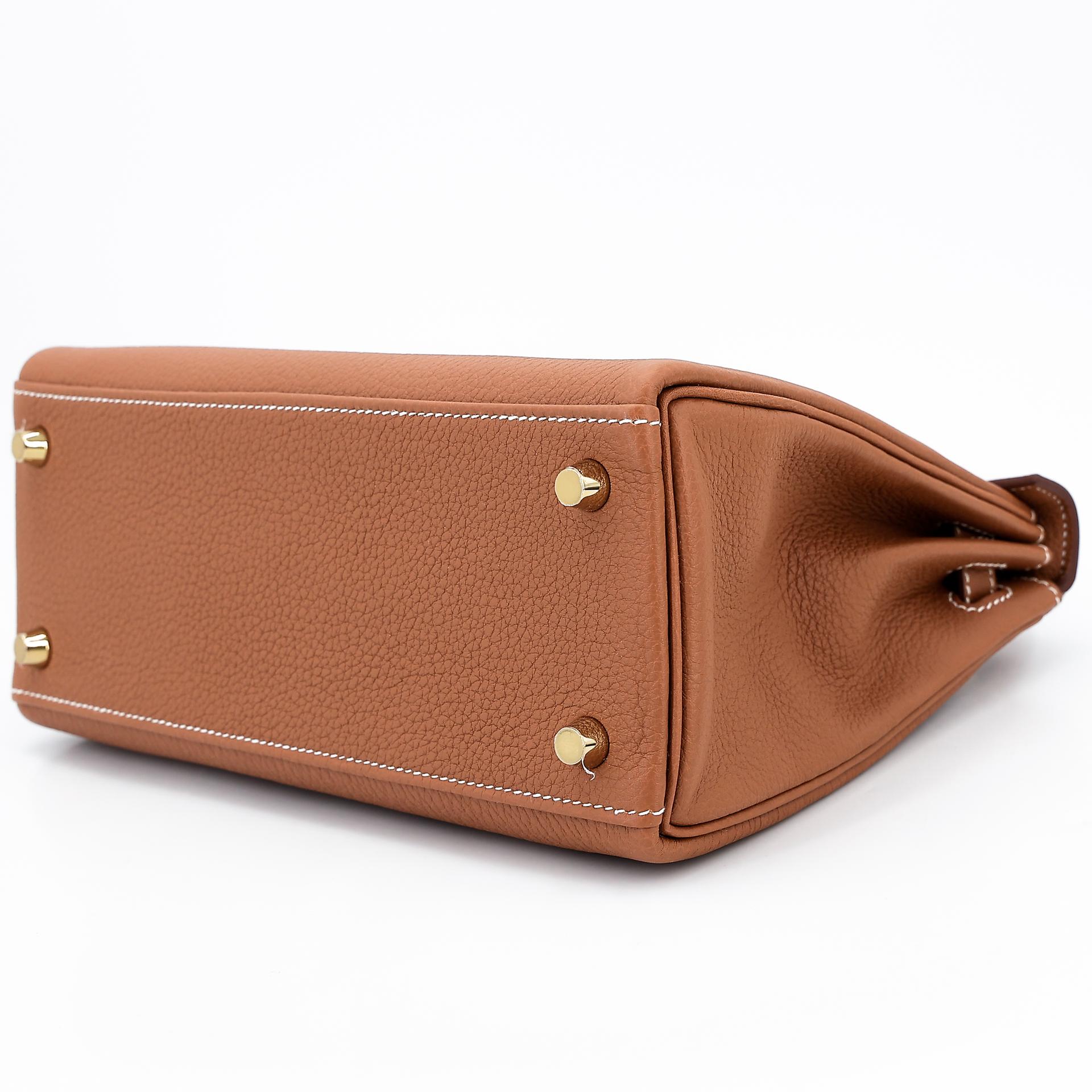 Brand New ( Rank N ) HERMÈS Kelly 25 Gold (37) Togo Gold hardware W (2024) - 4
