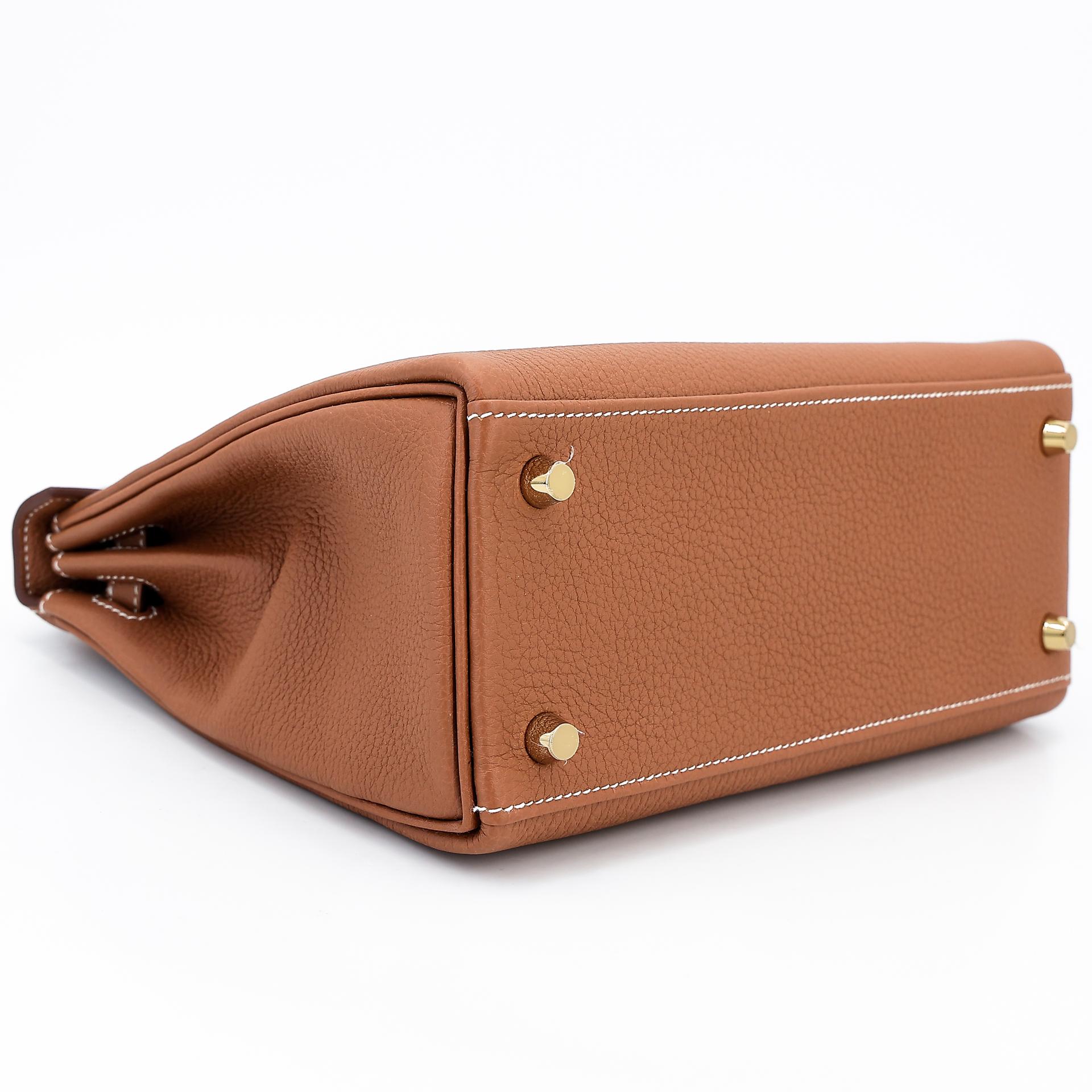 Brand New ( Rank N ) HERMÈS Kelly 25 Gold (37) Togo Gold hardware W (2024) - 5