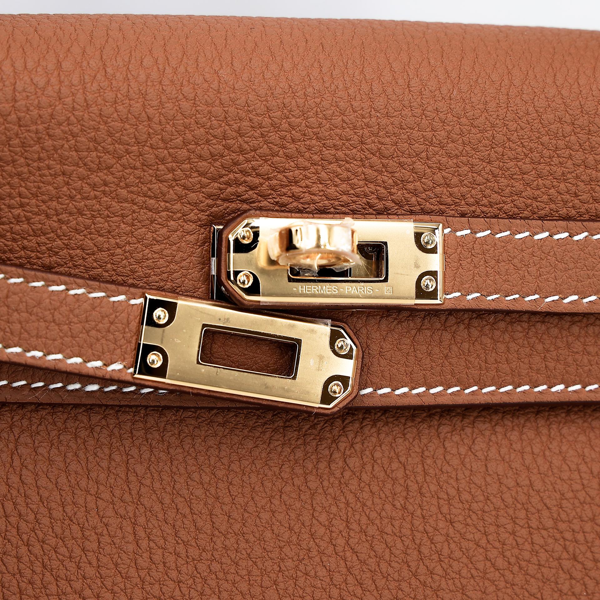 Brand New ( Rank N ) HERMÈS Kelly 25 Gold (37) Togo Gold hardware W (2024) - 8