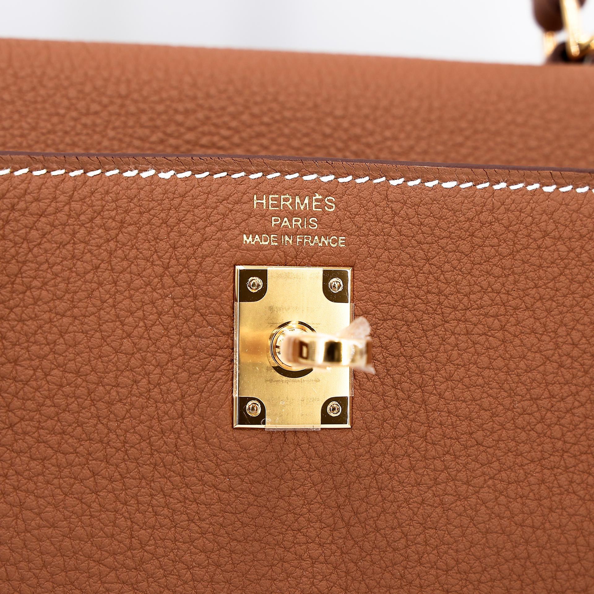Brand New ( Rank N ) HERMÈS Kelly 25 Gold (37) Togo Gold hardware W (2024) - 12