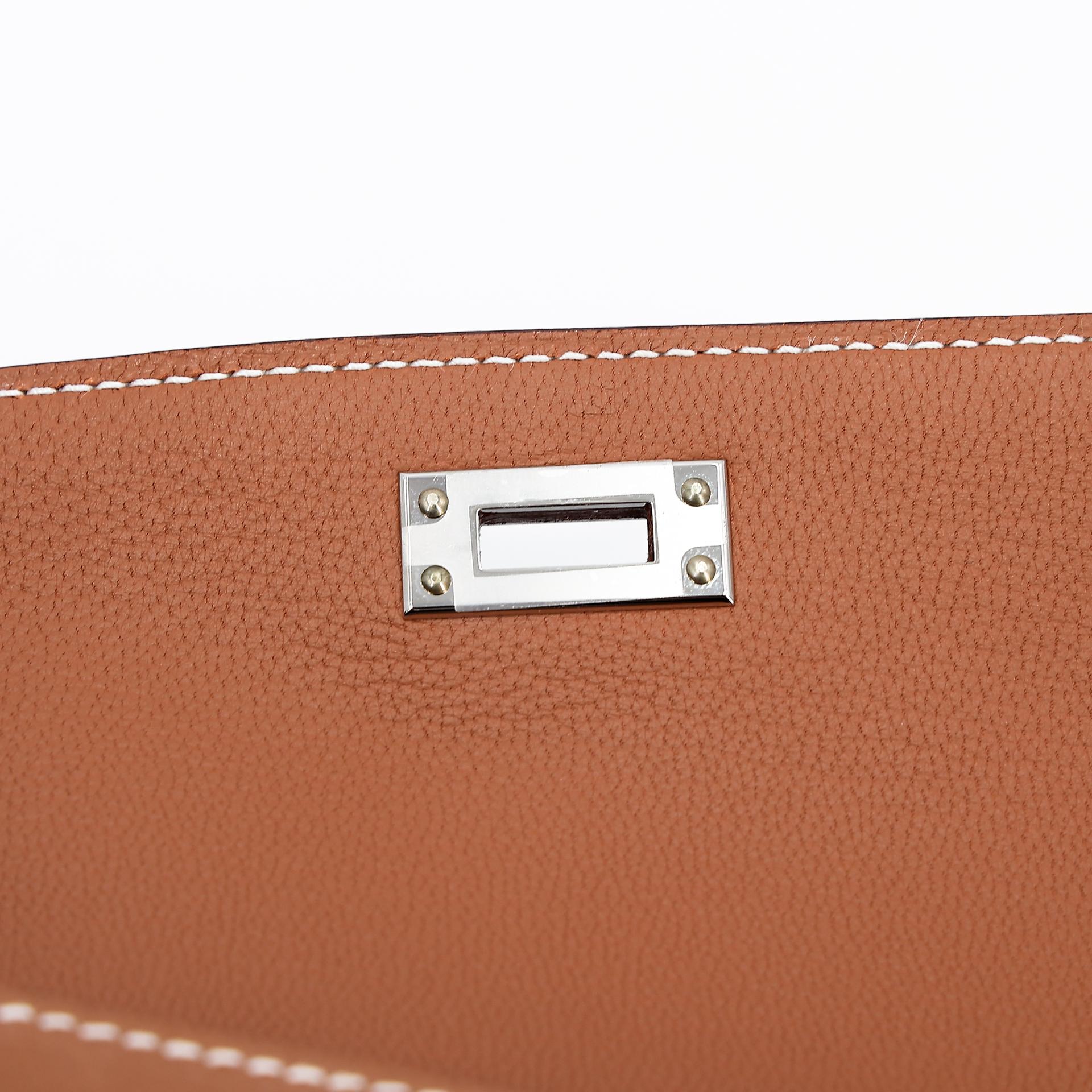 Brand New ( Rank N ) HERMÈS Special Order Kelly 20 en Desordre Gold (37) Epsom Palladium hardware W (2024) - 10
