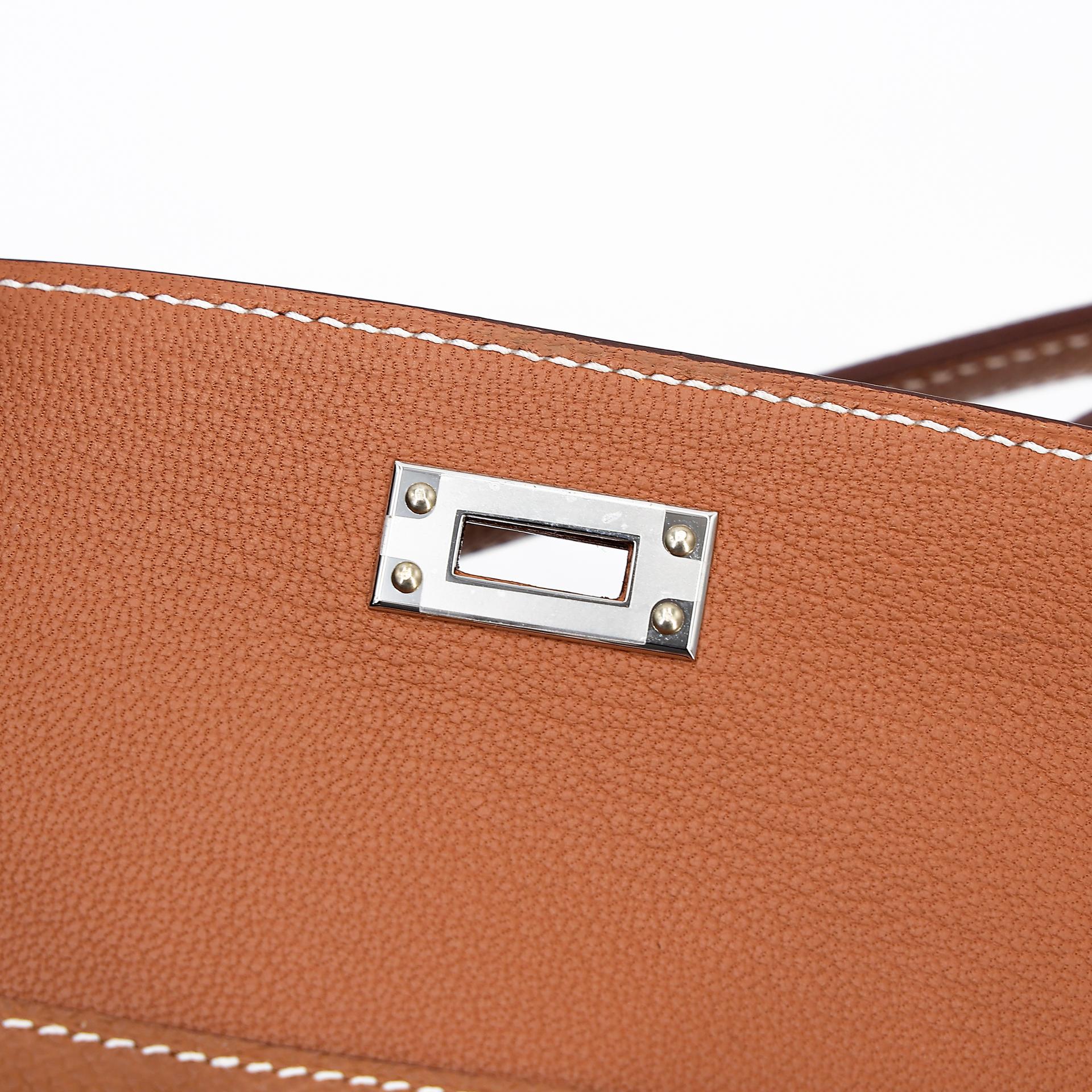 Brand New ( Rank N ) HERMÈS Special Order Kelly 20 en Desordre Gold (37) Epsom Palladium hardware W (2024) - 18
