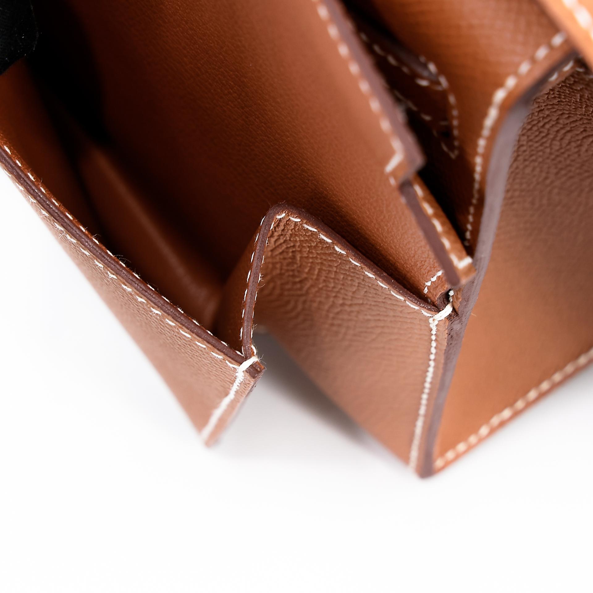 Brand New ( Rank N ) HERMÈS Special Order Kelly 20 en Desordre Gold (37) Epsom Palladium hardware W (2024) - 20