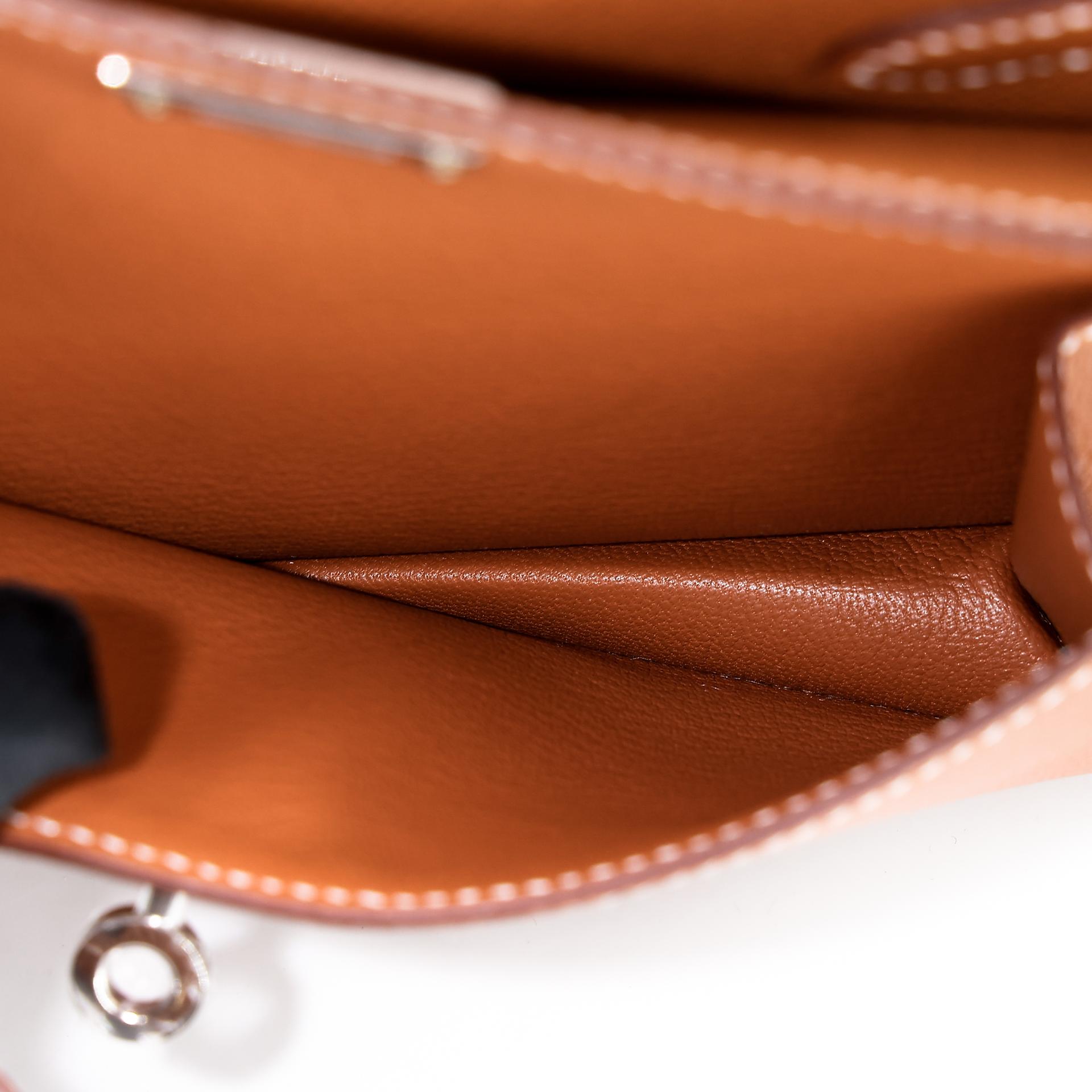 Brand New ( Rank N ) HERMÈS Special Order Kelly 20 en Desordre Gold (37) Epsom Palladium hardware W (2024) - 21