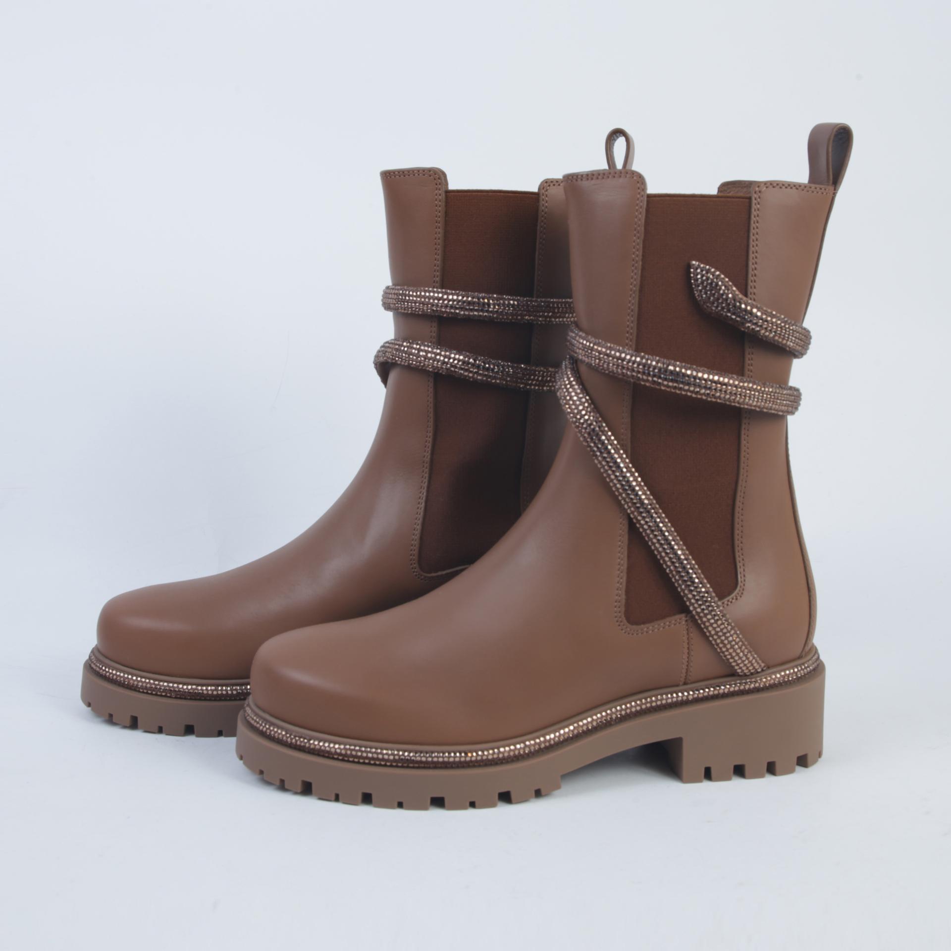 Unused ( Rank NS )Rene Caovilla 'Cleo' Ankle Boots Brown - 4