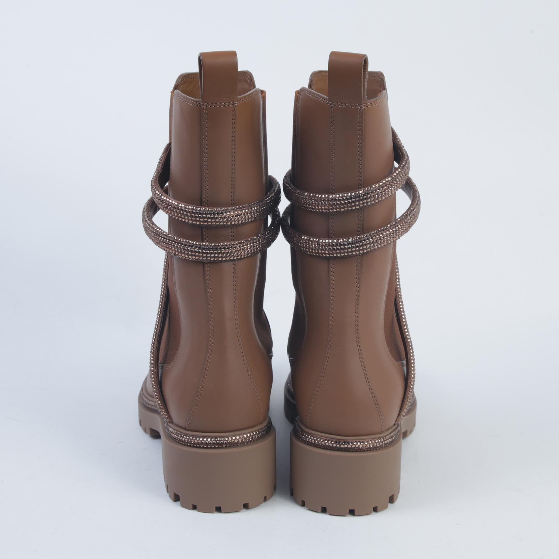 Unused ( Rank NS )Rene Caovilla 'Cleo' Ankle Boots Brown - 3