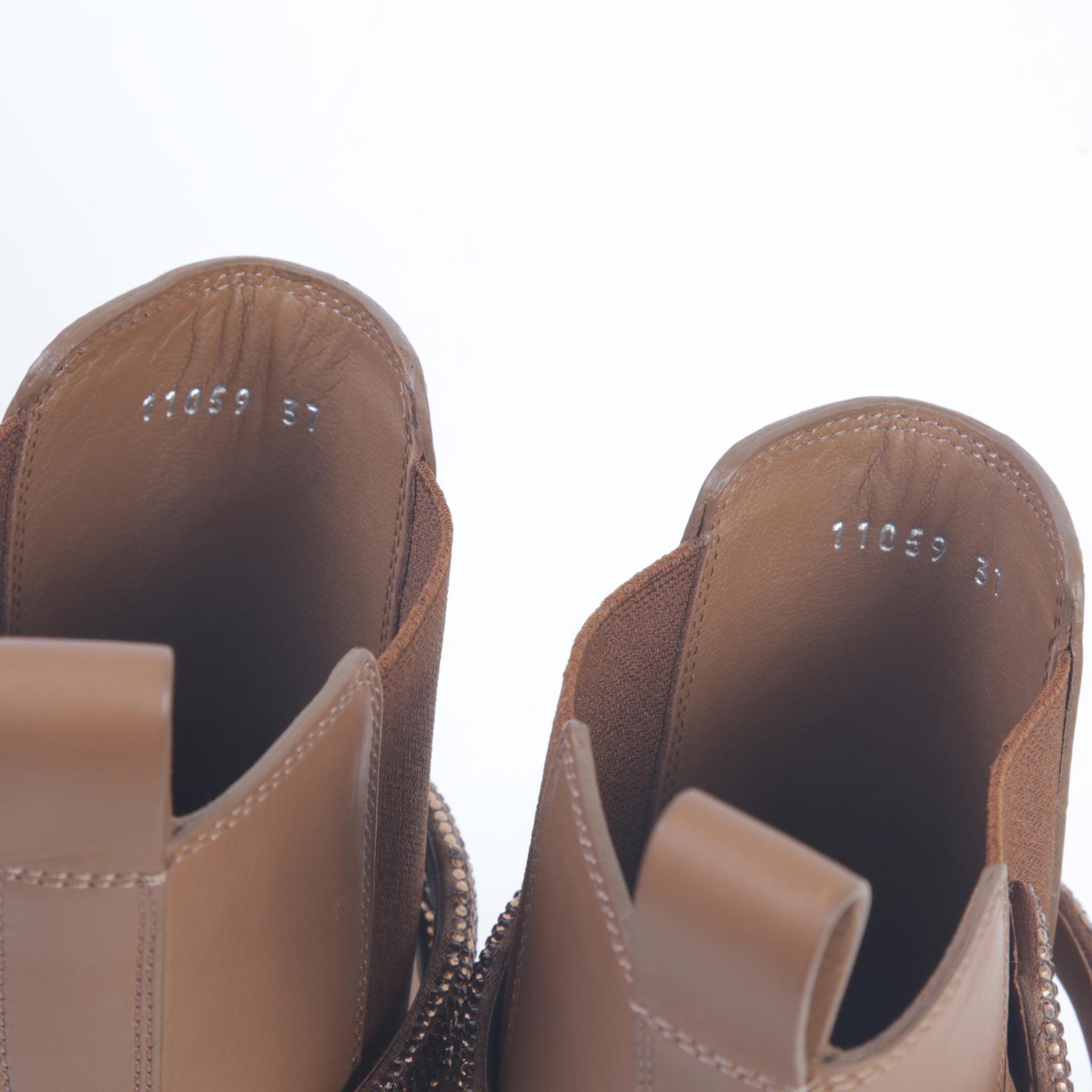 Unused ( Rank NS )Rene Caovilla 'Cleo' Ankle Boots Brown - 7