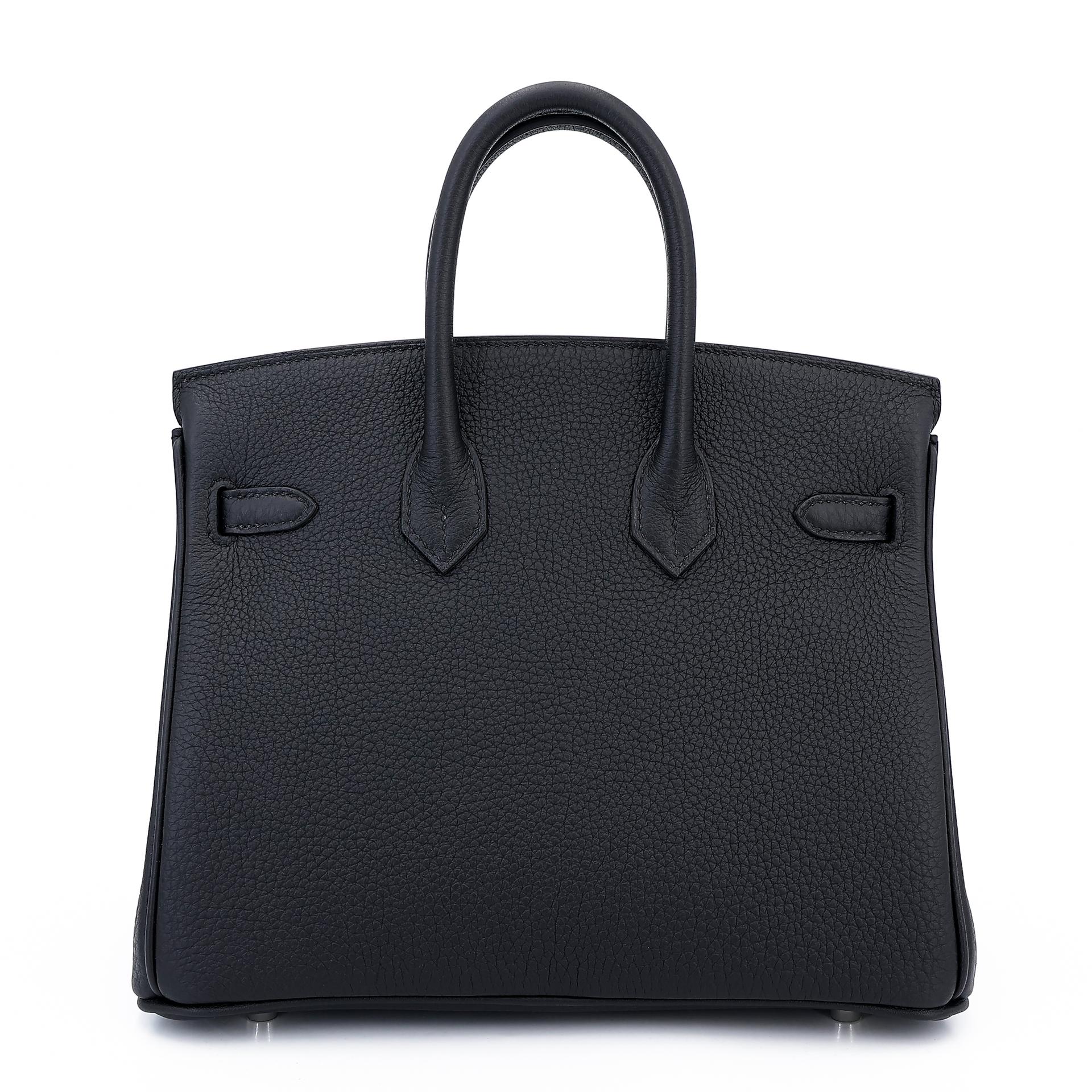 Brand New ( Rank N ) HERMÈS Birkin 25 Black (89) Togo Brushed Palladium K (2025) - 2