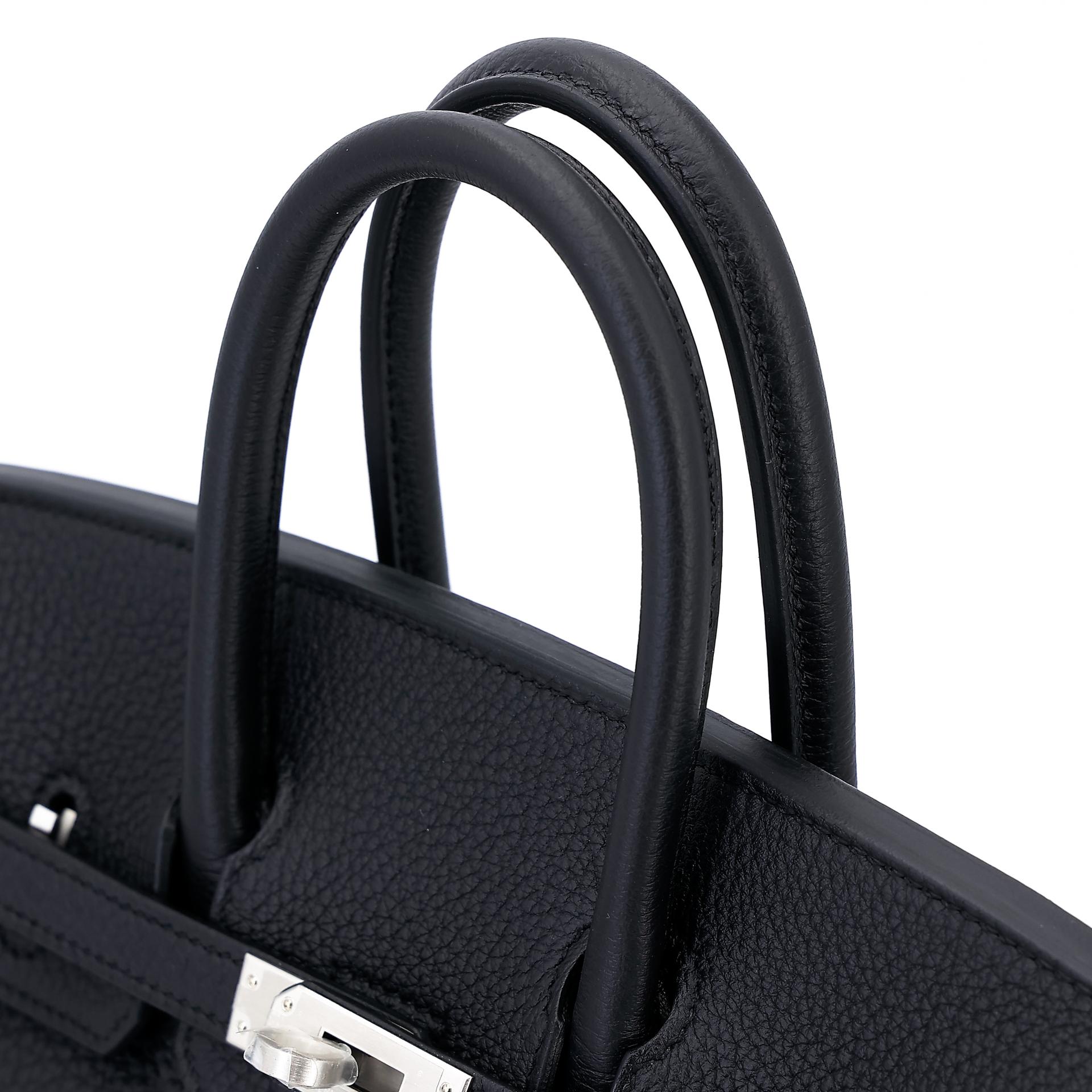 Brand New ( Rank N ) HERMÈS Birkin 25 Black (89) Togo Brushed Palladium K (2025) - 3