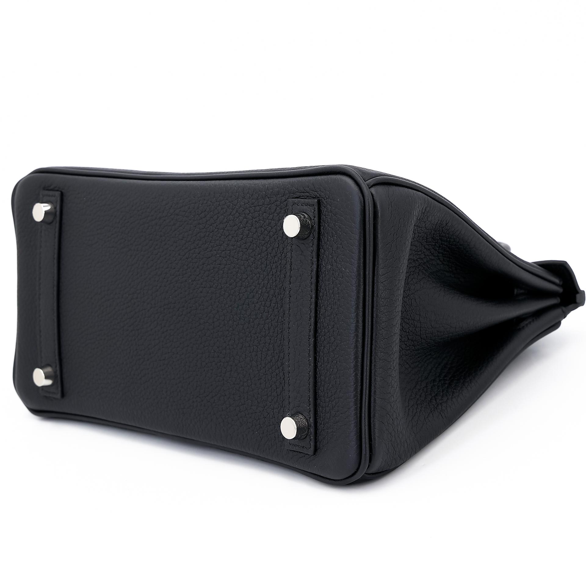 Brand New ( Rank N ) HERMÈS Birkin 25 Black (89) Togo Brushed Palladium K (2025) - 4