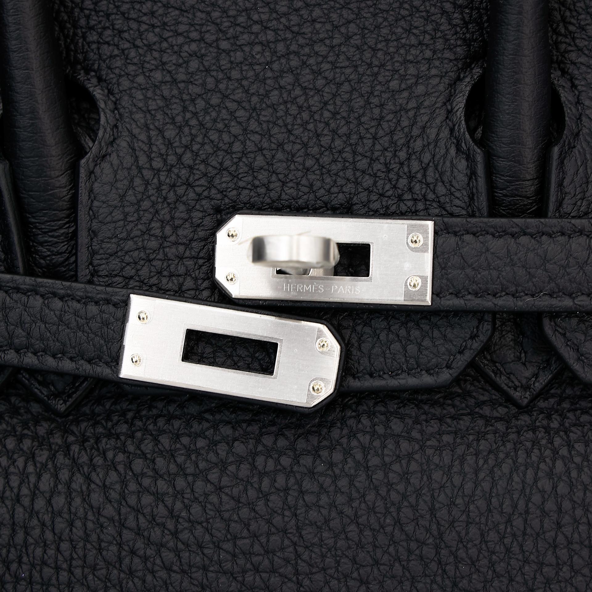 Brand New ( Rank N ) HERMÈS Birkin 25 Black (89) Togo Brushed Palladium K (2025) - 8