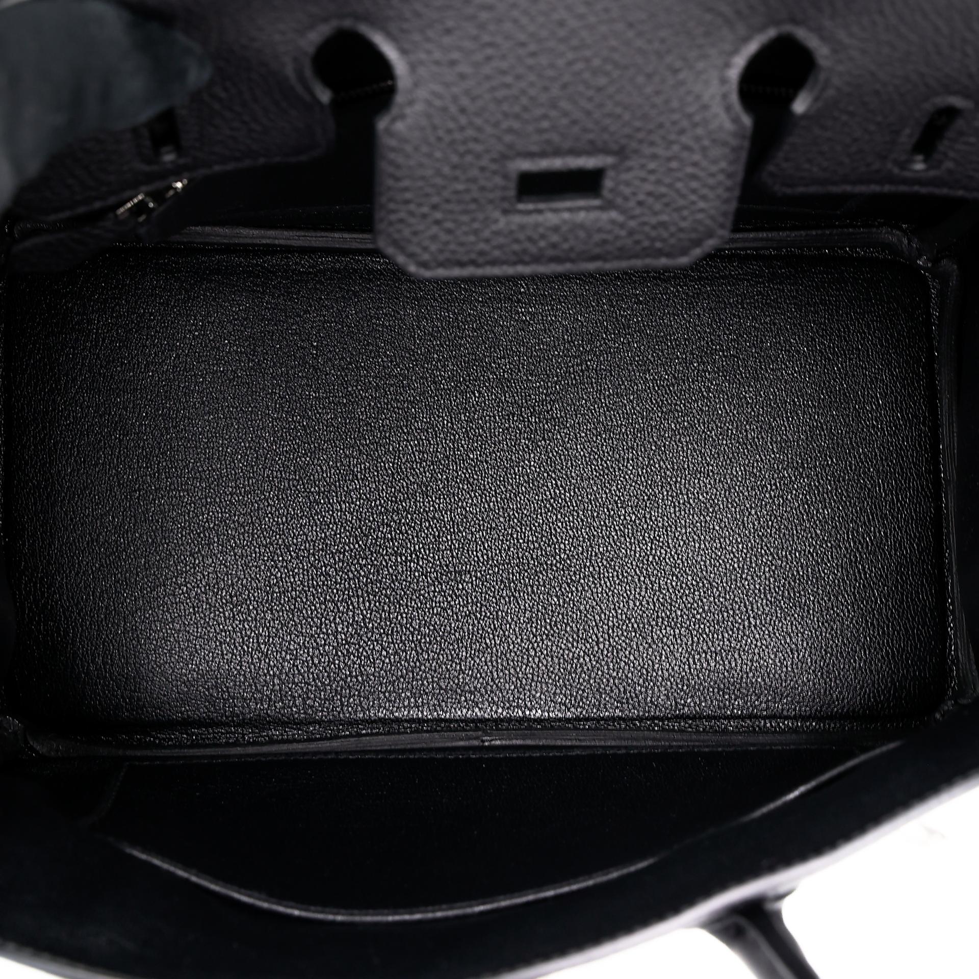 Brand New ( Rank N ) HERMÈS Birkin 25 Black (89) Togo Brushed Palladium K (2025) - 13